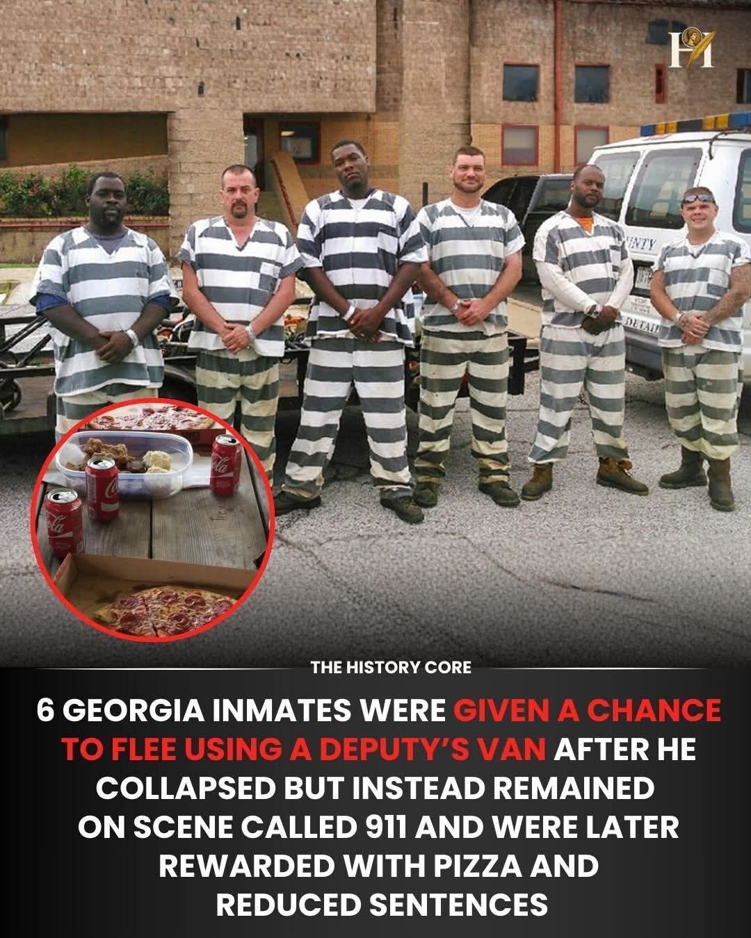 In a moment of unexpected freedom, six inmates in Georgia made a