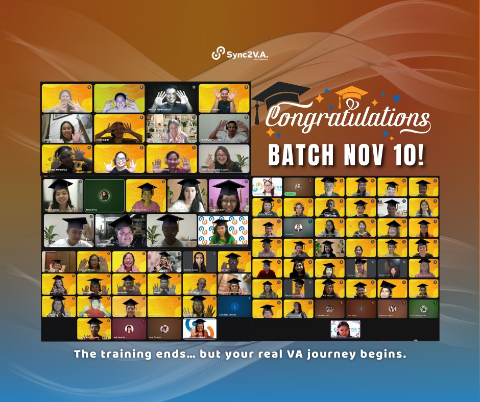 Sync2VA - Congratulations, Batch November 10! 🎉💙🧡 The... | Facebook