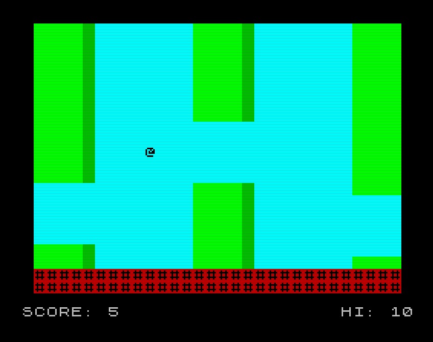 🎁 Flapper by zxmoe for ZX Spectrum. Written using Sinclair BASIC