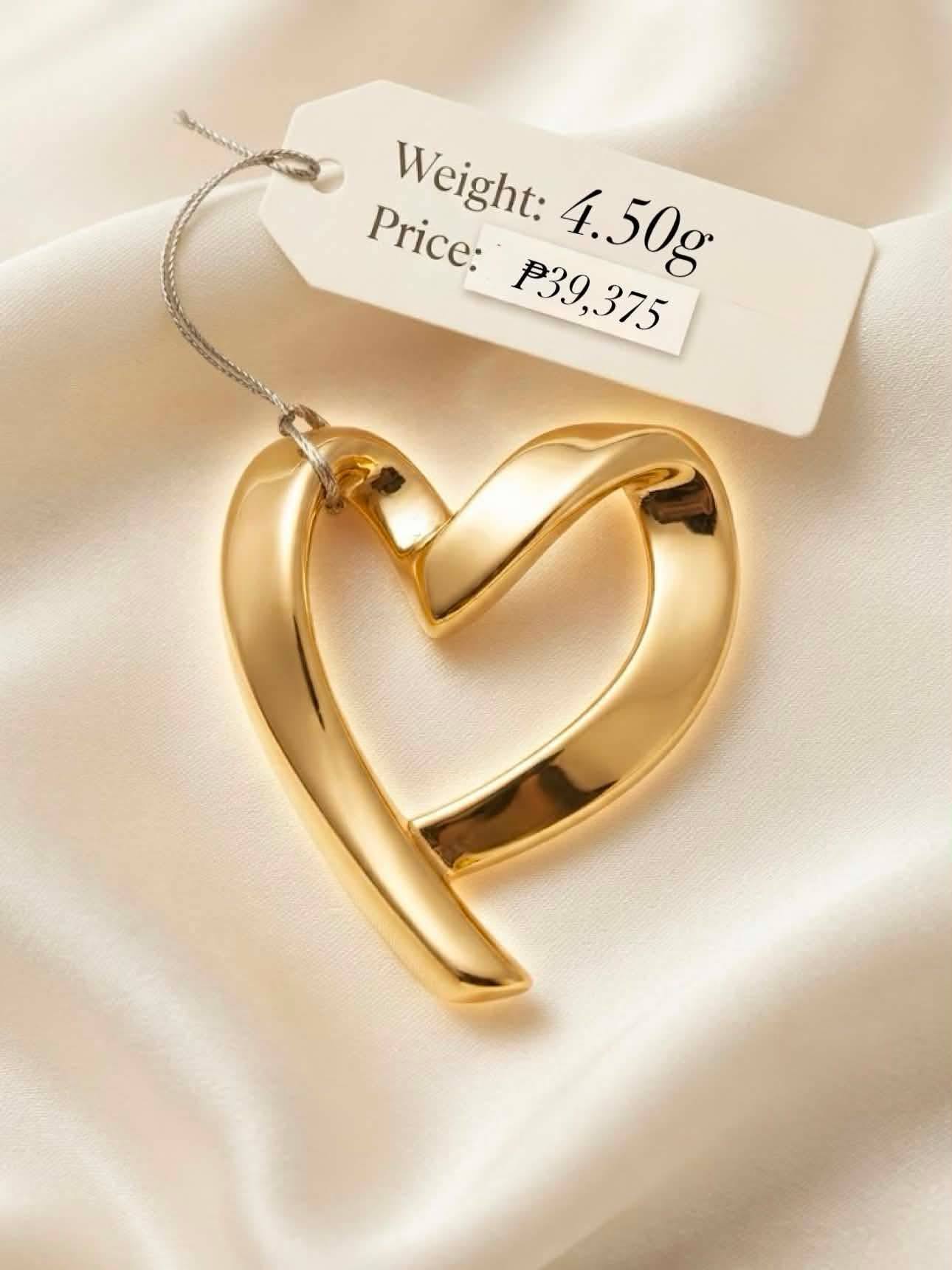 18k Japan gold heartbiz 8450 per grams