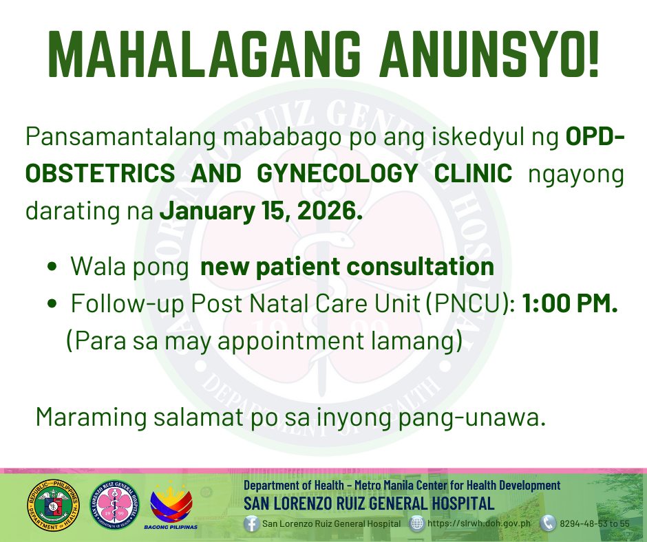 San - 𝐌𝐀𝐇𝐀𝐋𝐀𝐆𝐀𝐍𝐆 𝐀𝐍𝐔𝐍𝐒𝐘𝐎! Pansamantalang mababago po ang iskedyul ng ...