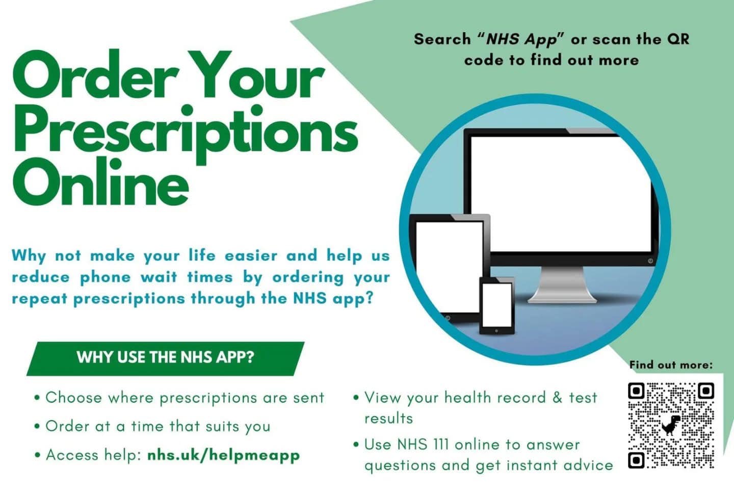 The Green - Use the NHS App to order your prescriptions 😊 | Facebook
