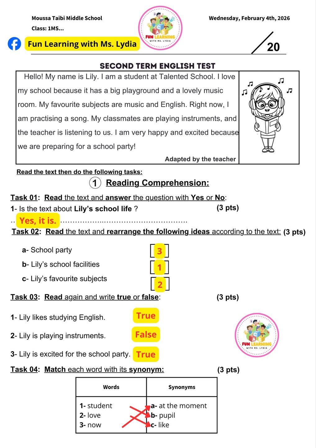 Fun Learning with Ms. Lydia... - Fun Learning with Ms. Lydia