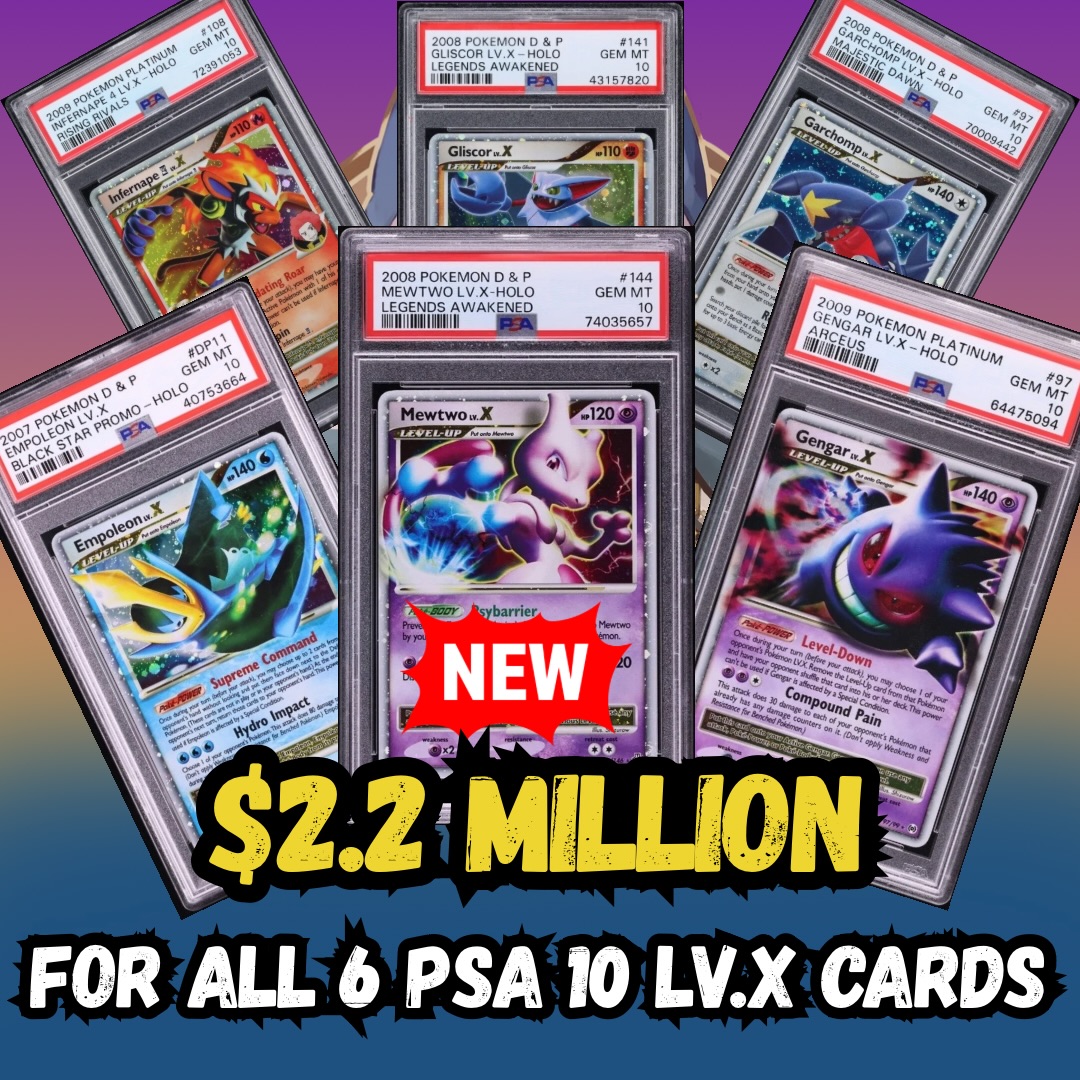 PSA 10 LV.X Pokemon cards sell for $2.2 million, shattering records