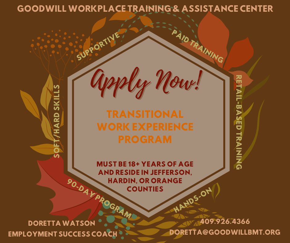 🍂 Fall into a fresh start! Applications are now open for Goodwill’s ...