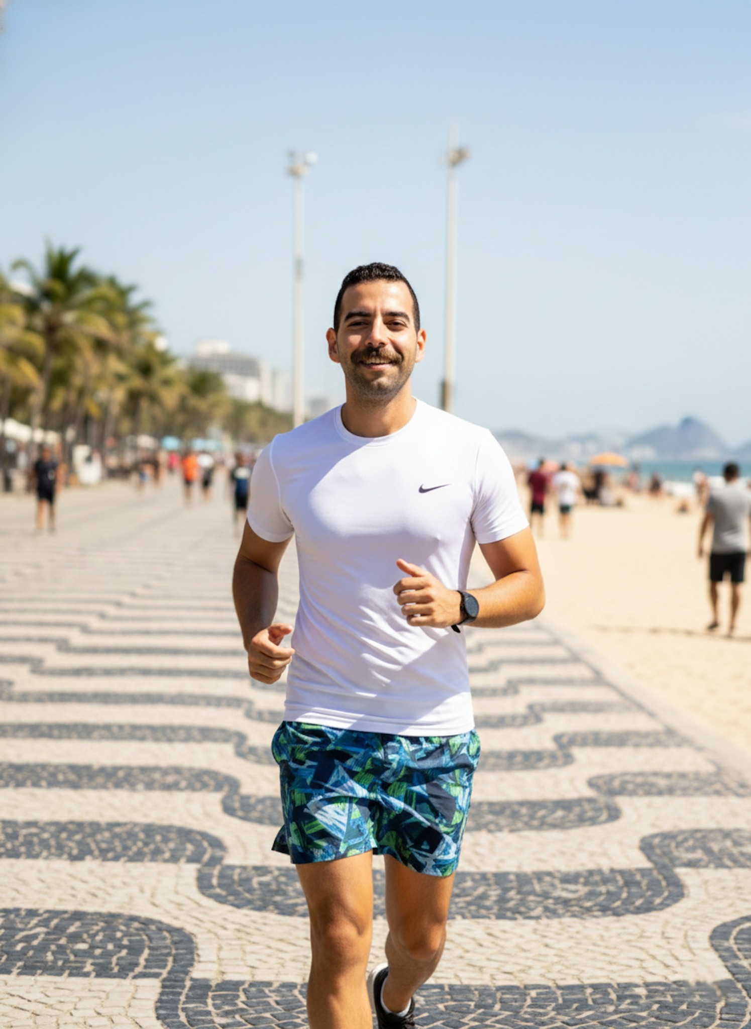 Abd - Energetic, sporty lifestyle shot on the mosaic pavement of ...