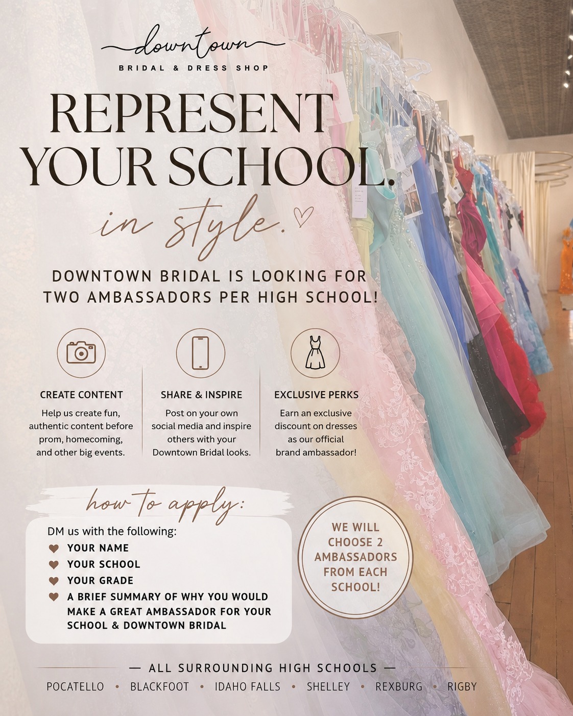 homecoming dresses idaho falls Downtown Bridal + Dress Shop hoco dresses 2025