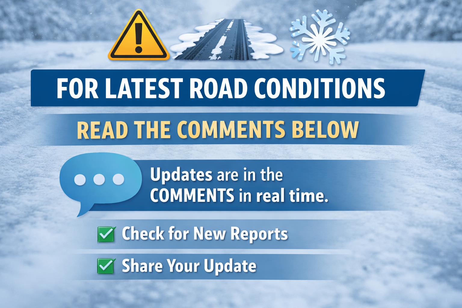 Rowan - 🚧 Road Conditions Update – Please Read 🚧 We’re receiving a ...