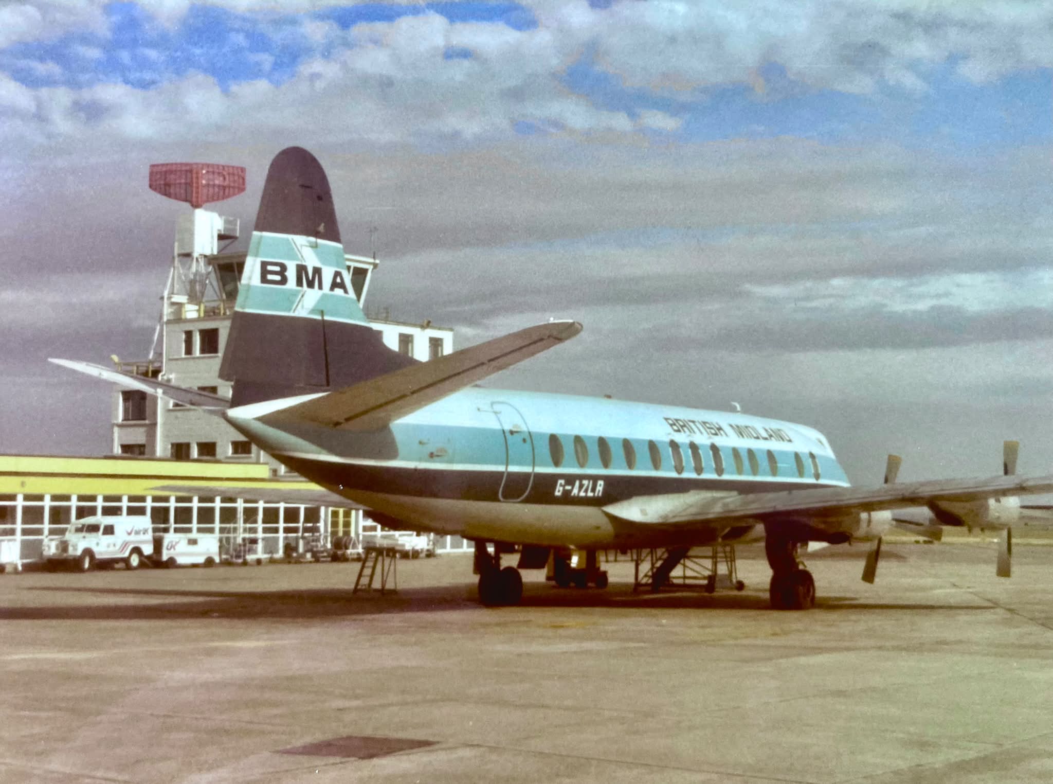 British Midland Airways Vickers Viscount 813 at Isle of Man