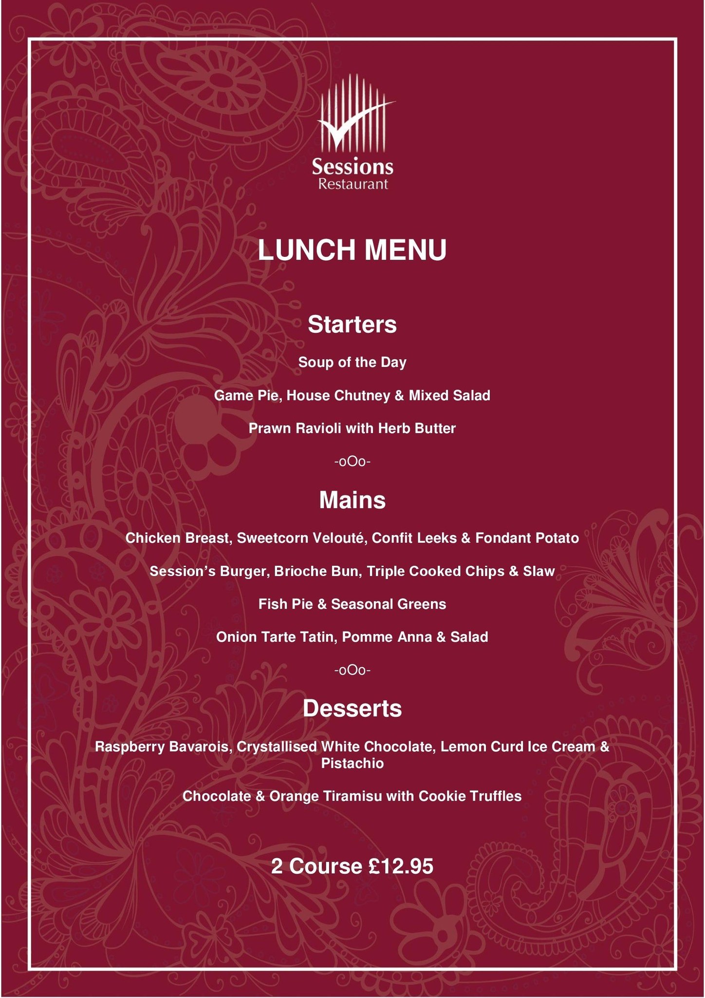 Sessions - 😊 NEW MENU STARTS TODAY!!! 😊 Only 4 days with this new menu ...