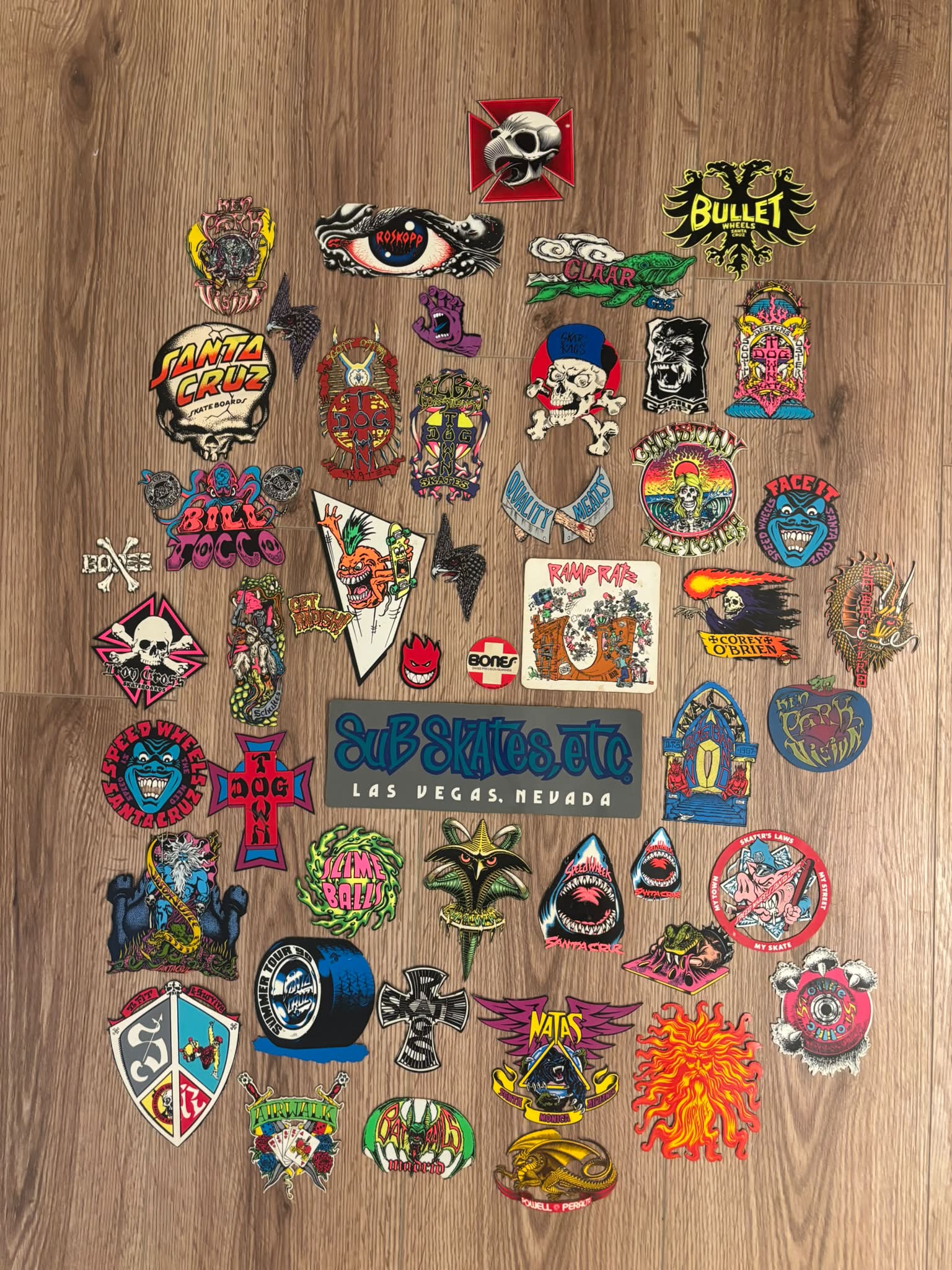 Old school skateboard stickers! @santacruzskateboards Screaming