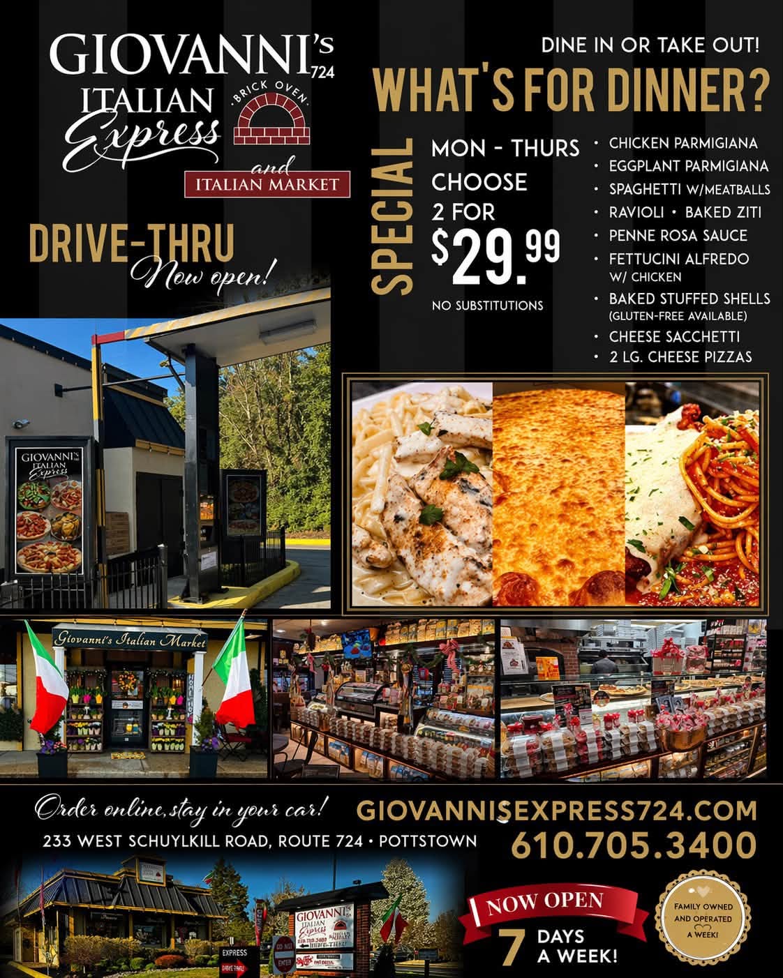 Giovanni's Brick Oven Express Italian Market | Pottstown PA