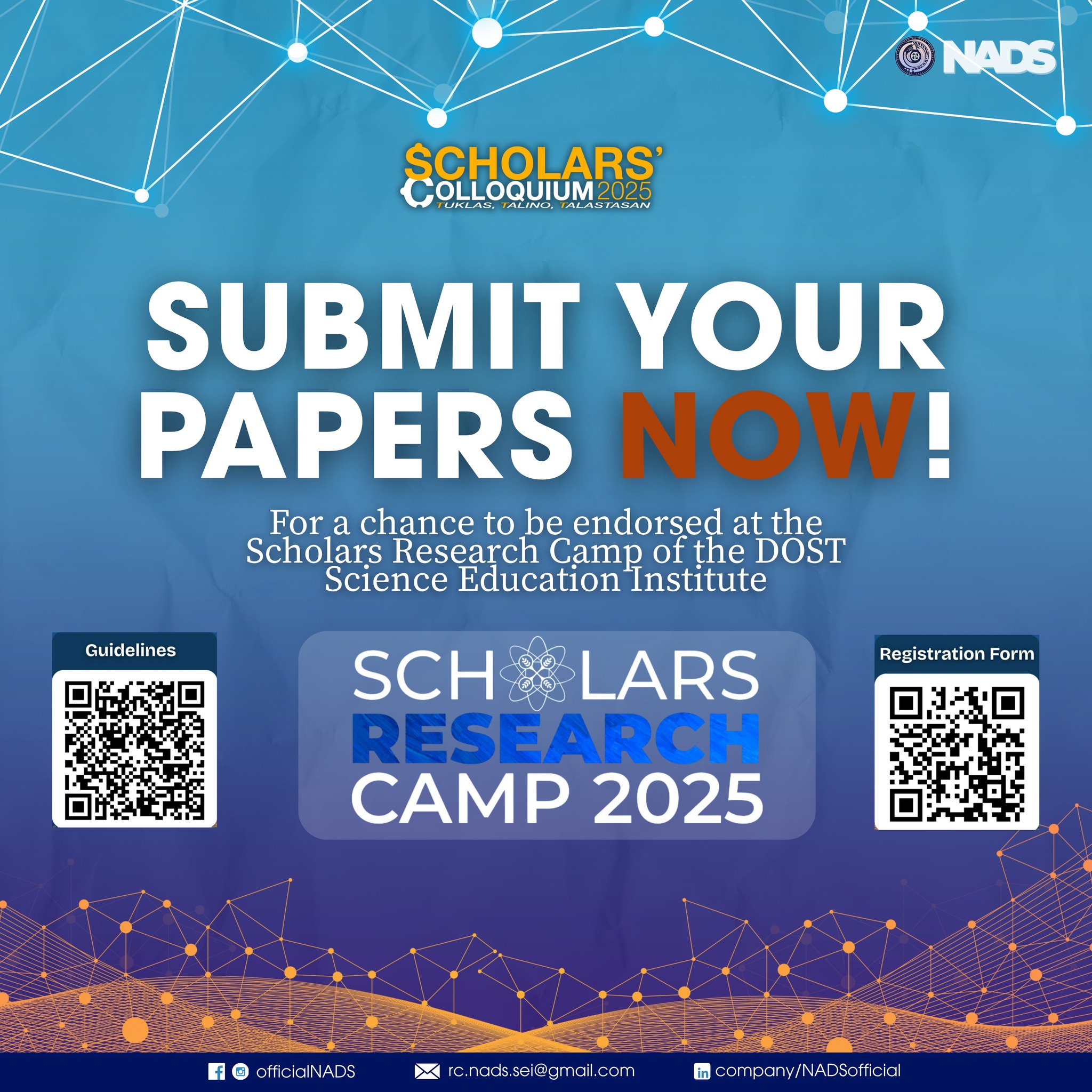 📣SUBMIT YOUR PAPERS... - NCR Alliance of DOST Scholars - NADS | Facebook