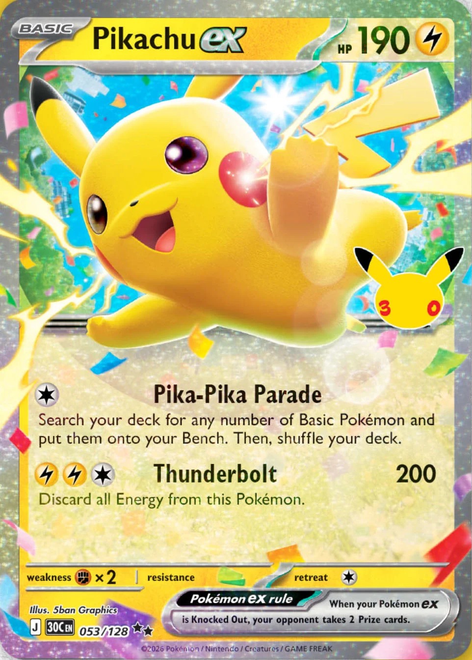 Day & Night Pikachu ex Officially Revealed from 30th Celebration! 🎉