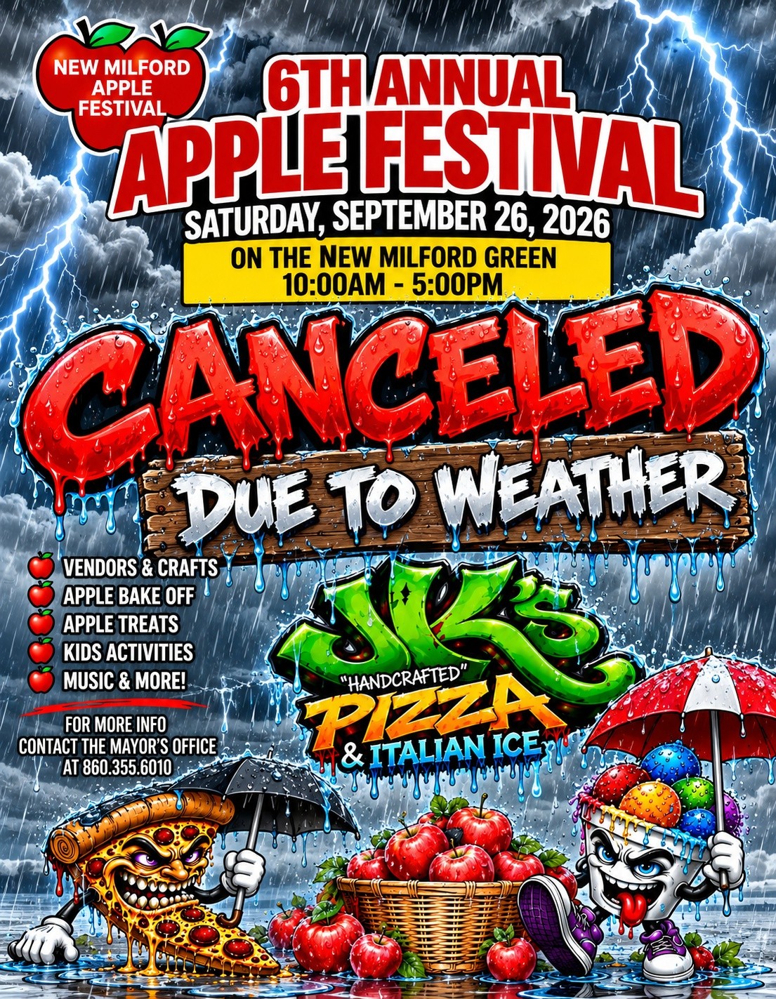 New Milford Apple Fest canceled due to weather (September 26, 2026)