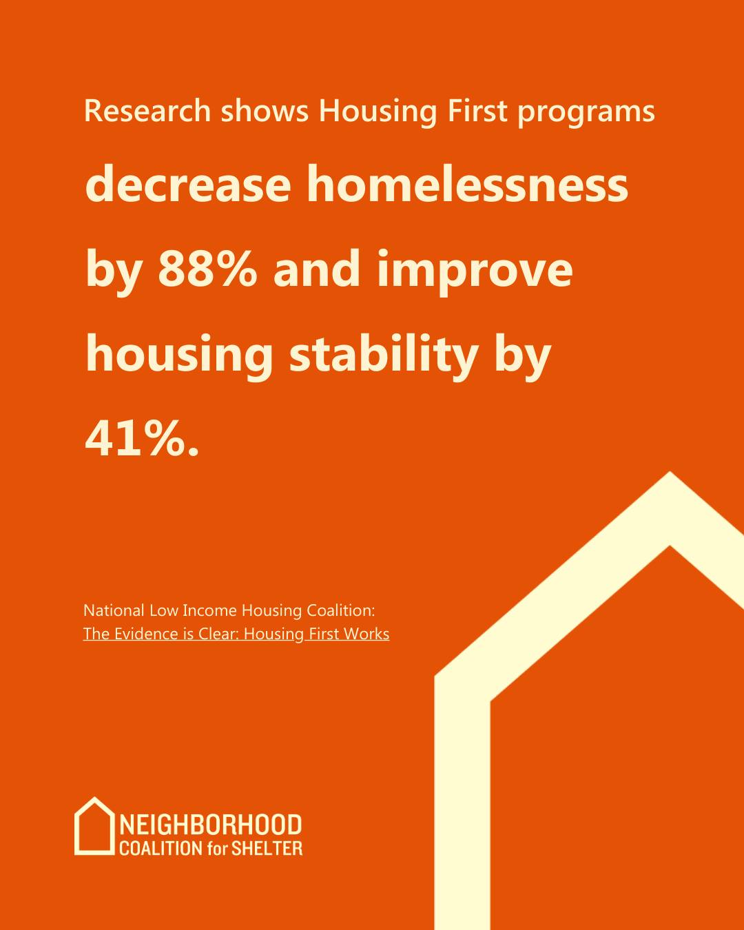 🏠 Housing First... - Neighborhood Coalition for Shelter | Facebook