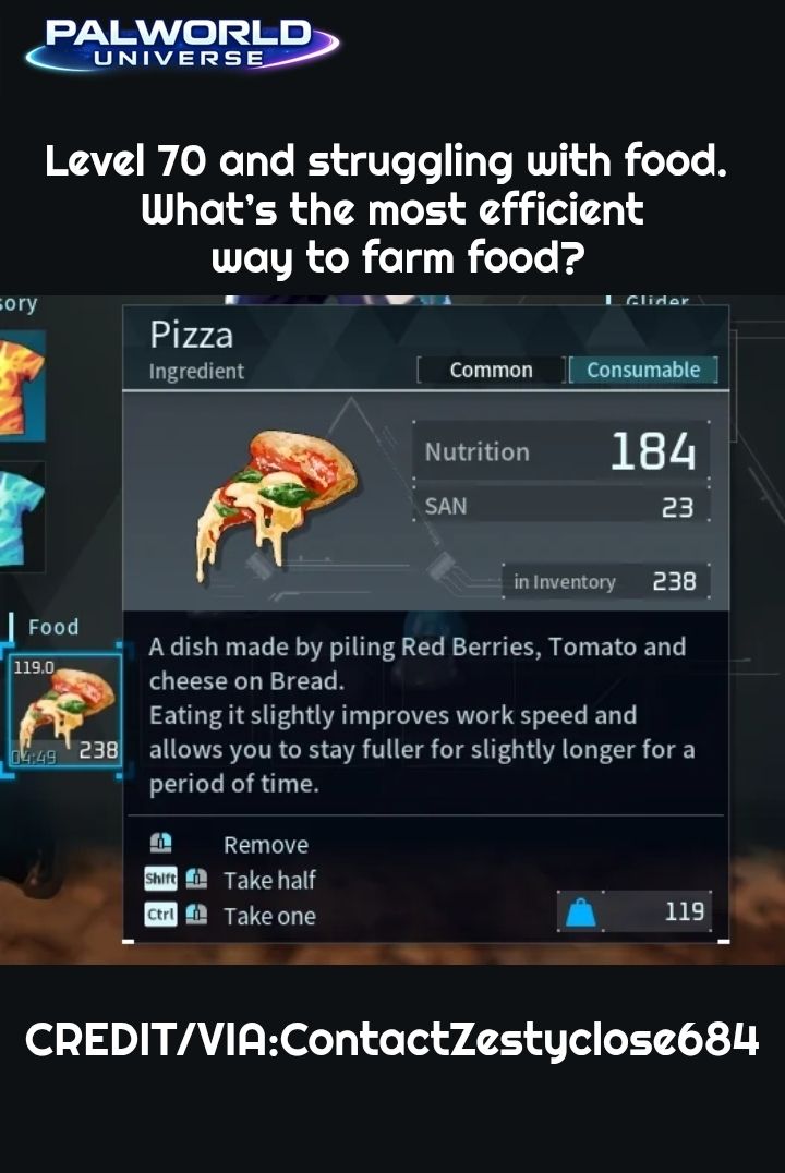 What's the most efficient way to farm food in Palworld?