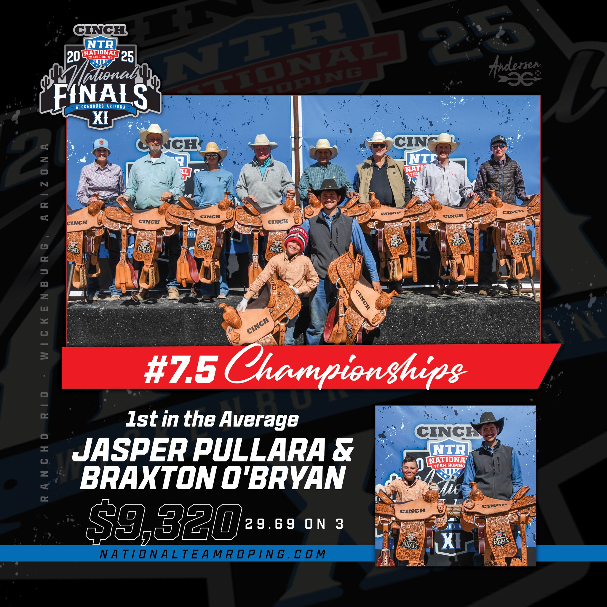 National Team Roping - #7 2-Steer Winners: 1st in Ave - 19.44 on 2 ...