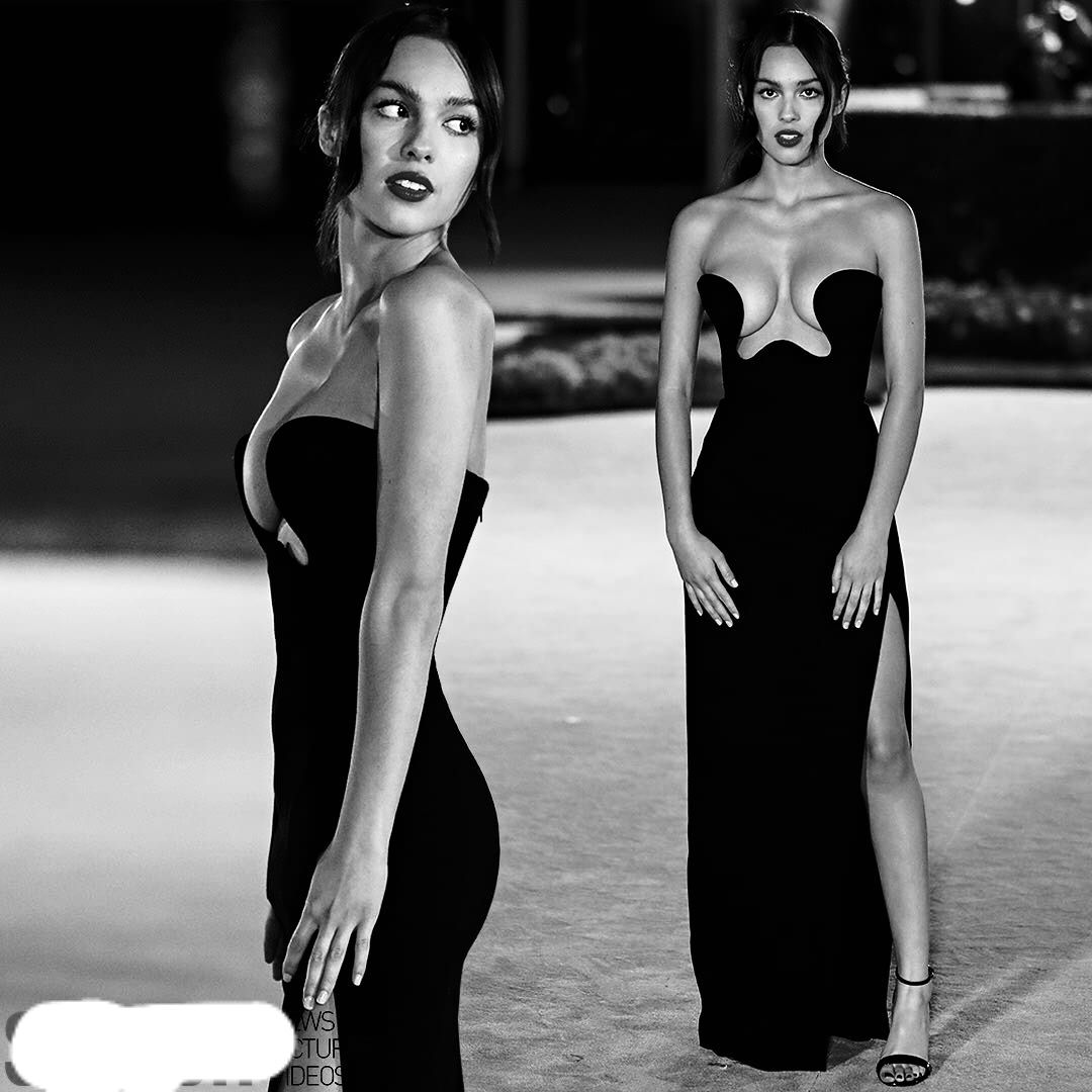 olivia rodrigo black dress Styled by the brilliant @ChloeAndChenelle & @Alex_Bullock, looks effortlessly radiant in a vintage @MiuMiu silk satin midi dress, wearing white gold TACORI Allure Round Diamond Stud Earrings as she receives Knobs:Matte Black STYLES_A Line NWT target asymmetrical dress.