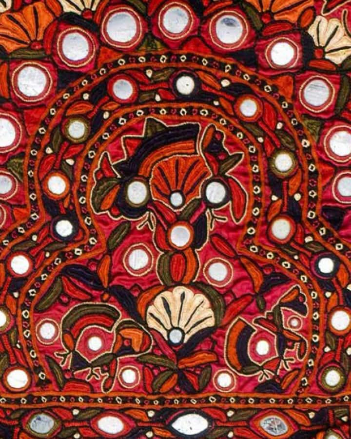 Ceremonial - Sindhi Flowers Sindh, Karachi Pakistan Embroidered textile ...