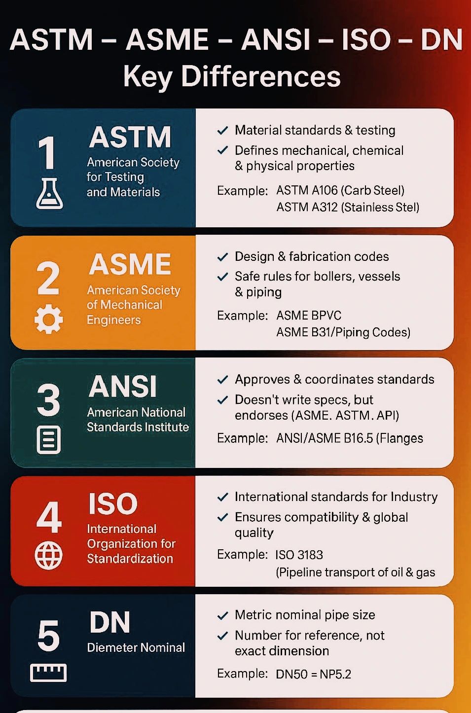 WeldingSpark - ANSI - ISO - DN - Technical Difference Between It In the ...