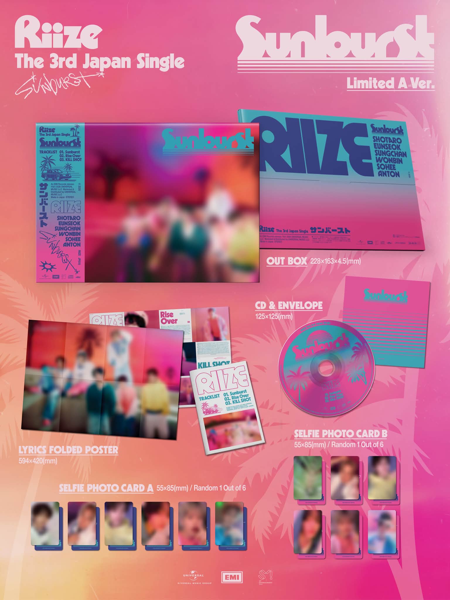 Album Details (Limited A Ver.) RIIZE 라이즈 The 3rd Japan Single