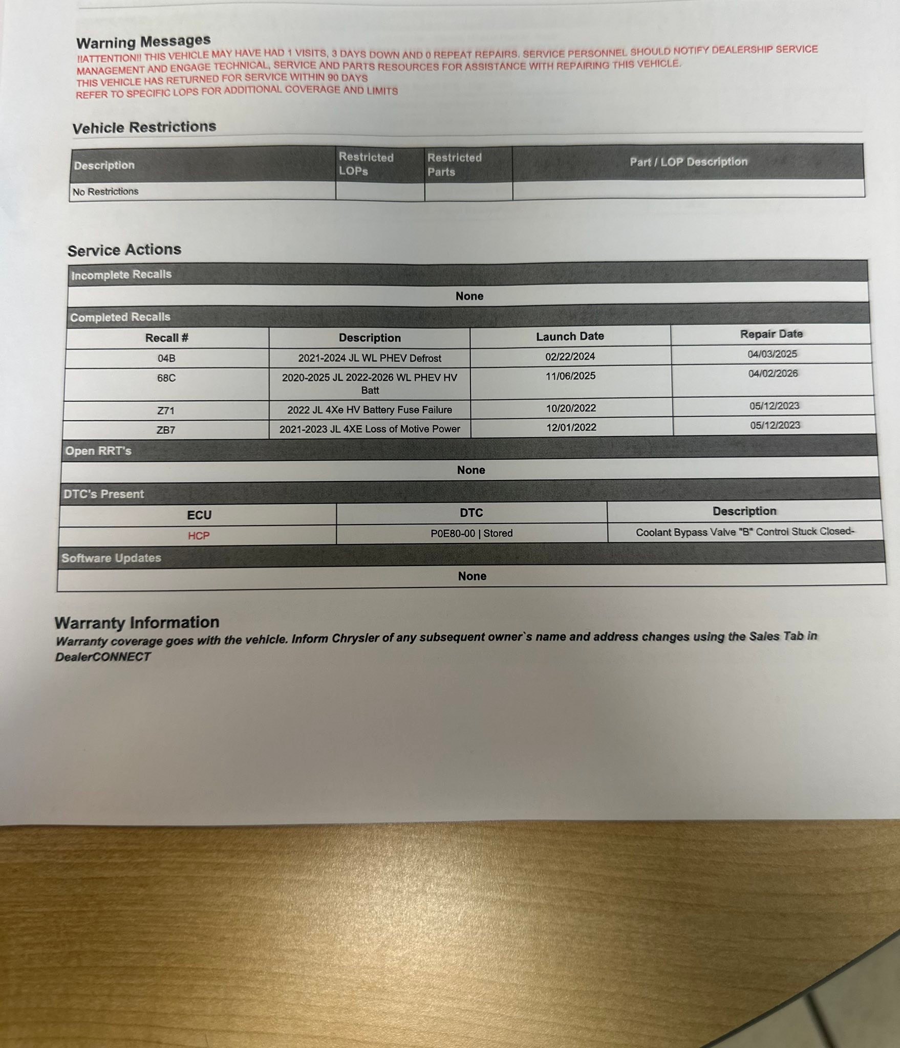Is a stored code on my 2022 Wrangler Sahara 4XE important to fix?
