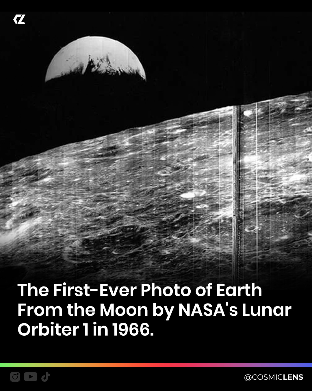 OTD 4/30/1967: NASA's #Surveyor3 sent back this photo from the