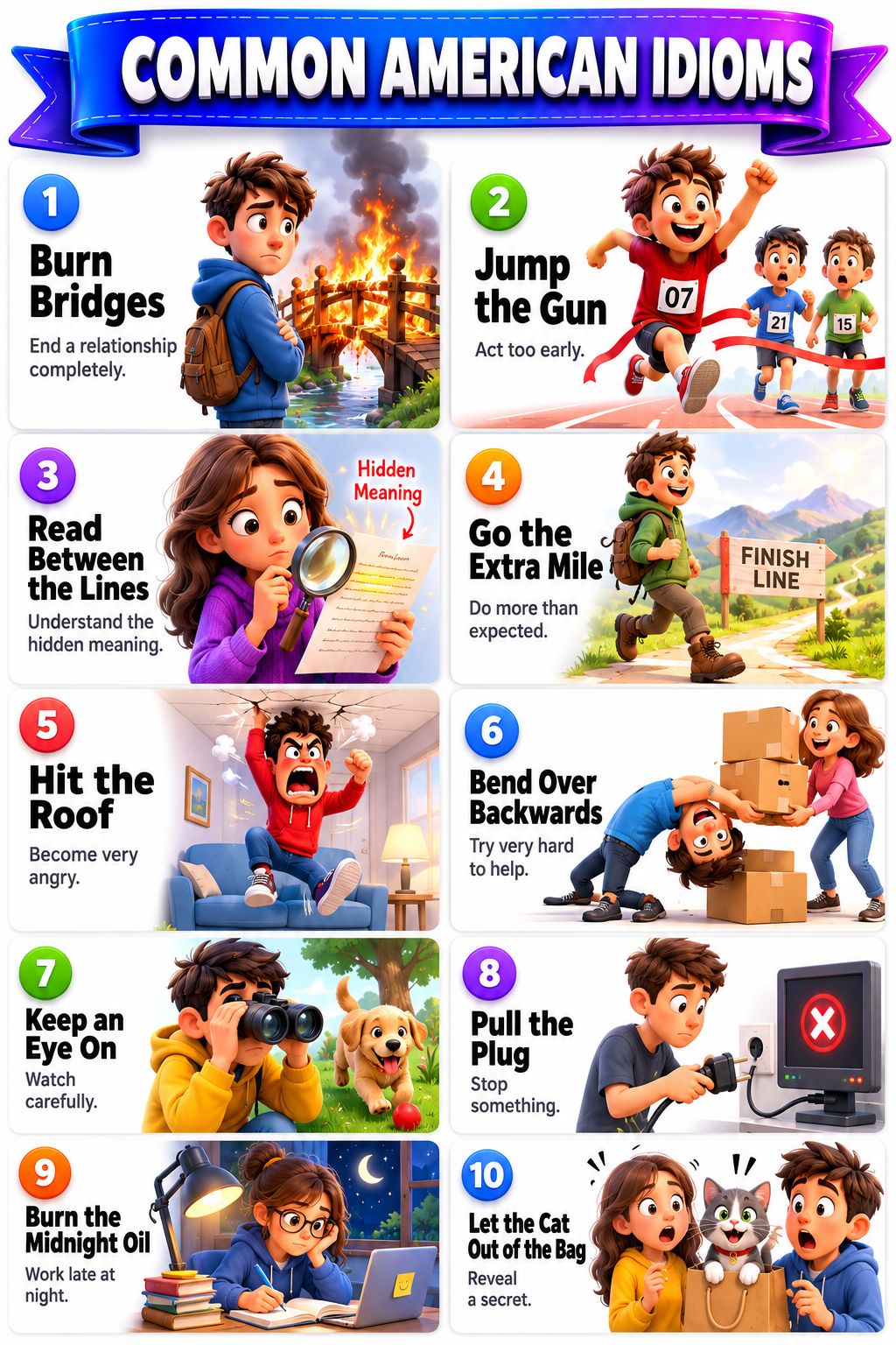 アルク　power idioms 7 🇺🇸 10 Common American Idioms You Should Know! Native English
