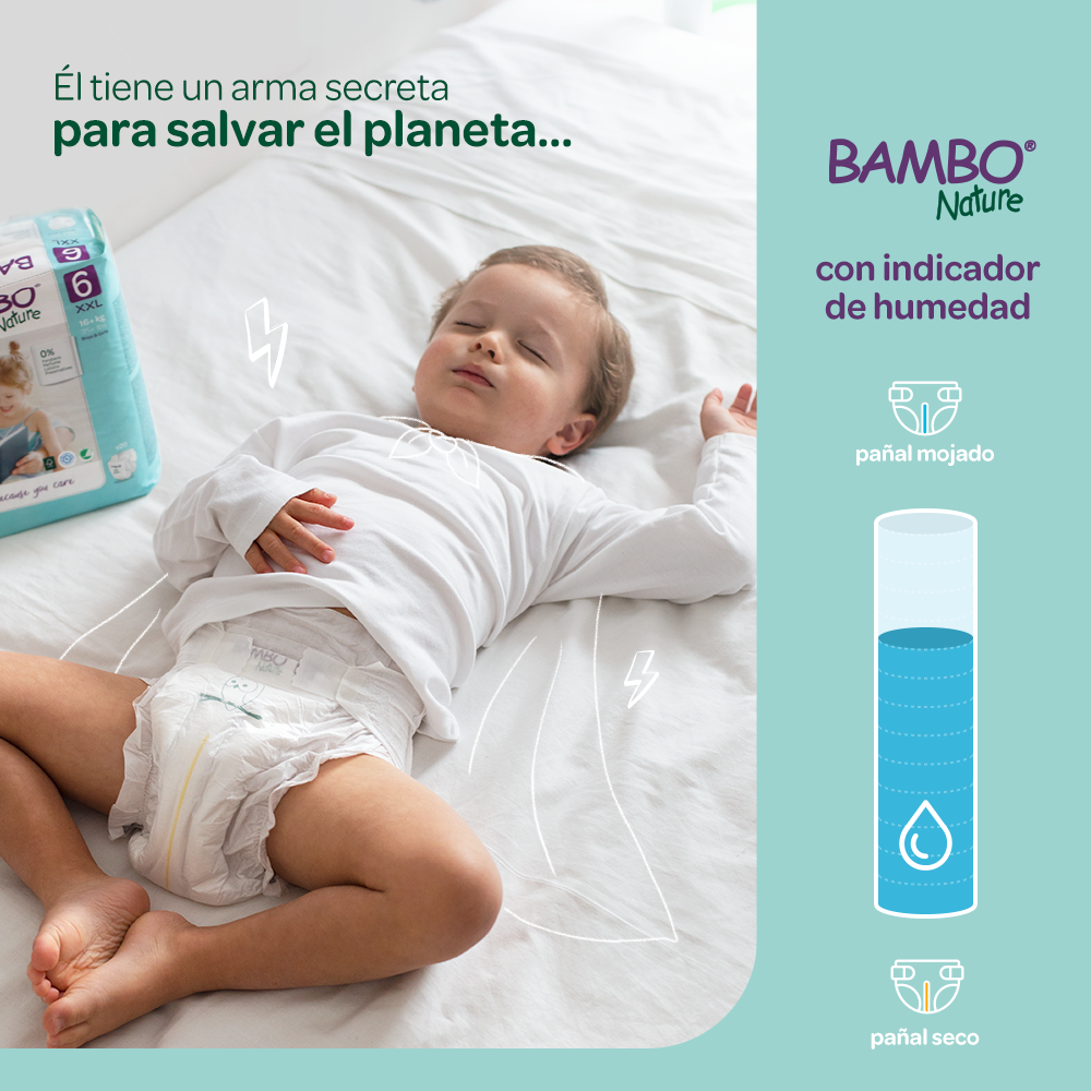 Ellos ya est n salvando el planeta desde su cuna, porque est n usando pa ales ecol gicos Bambo Nature con medidor de humedad para que sus papis no desperdicien ni un solo pa al Adem s