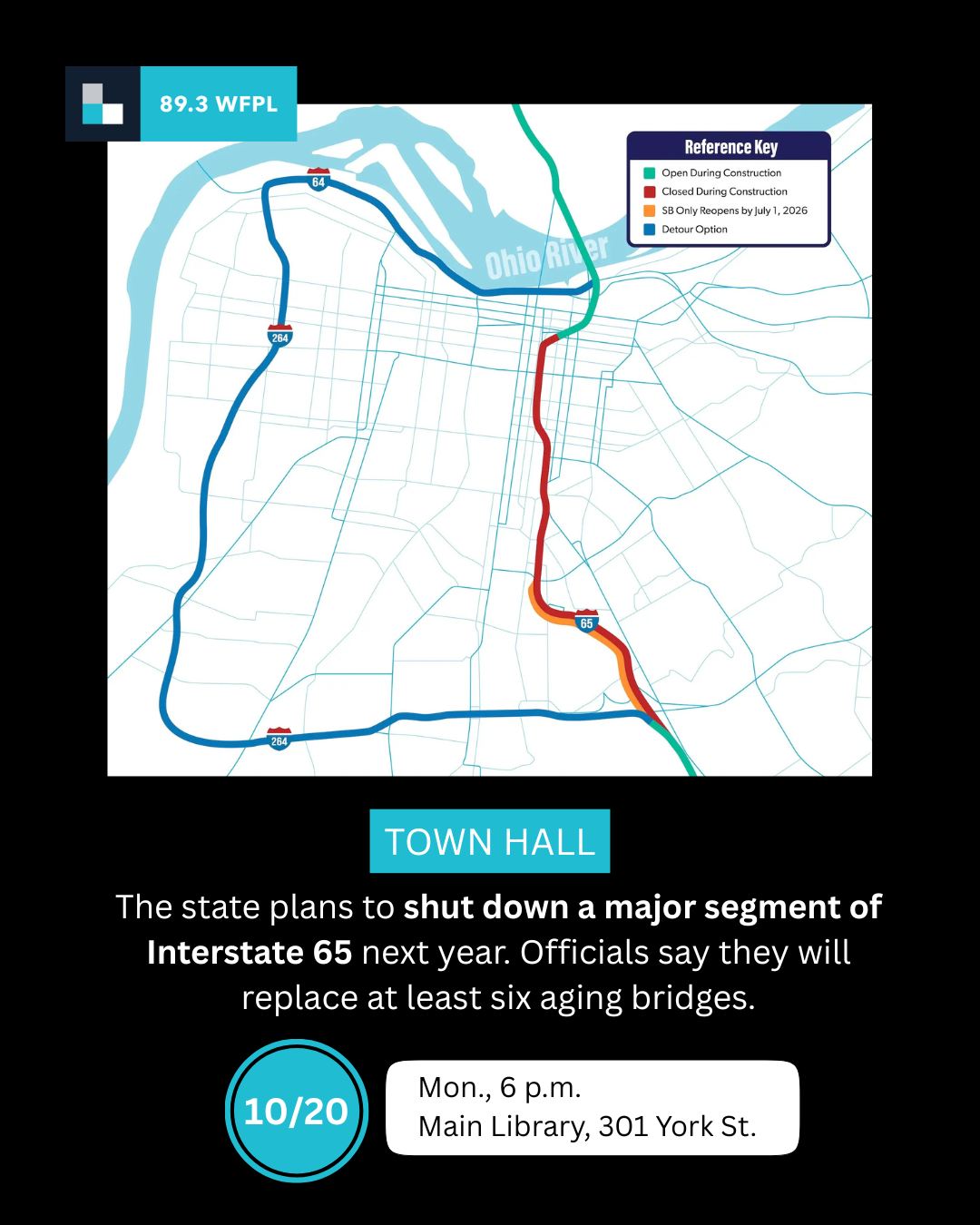 📅 Saturday marks 65 days until the I-65 closure in Louisville