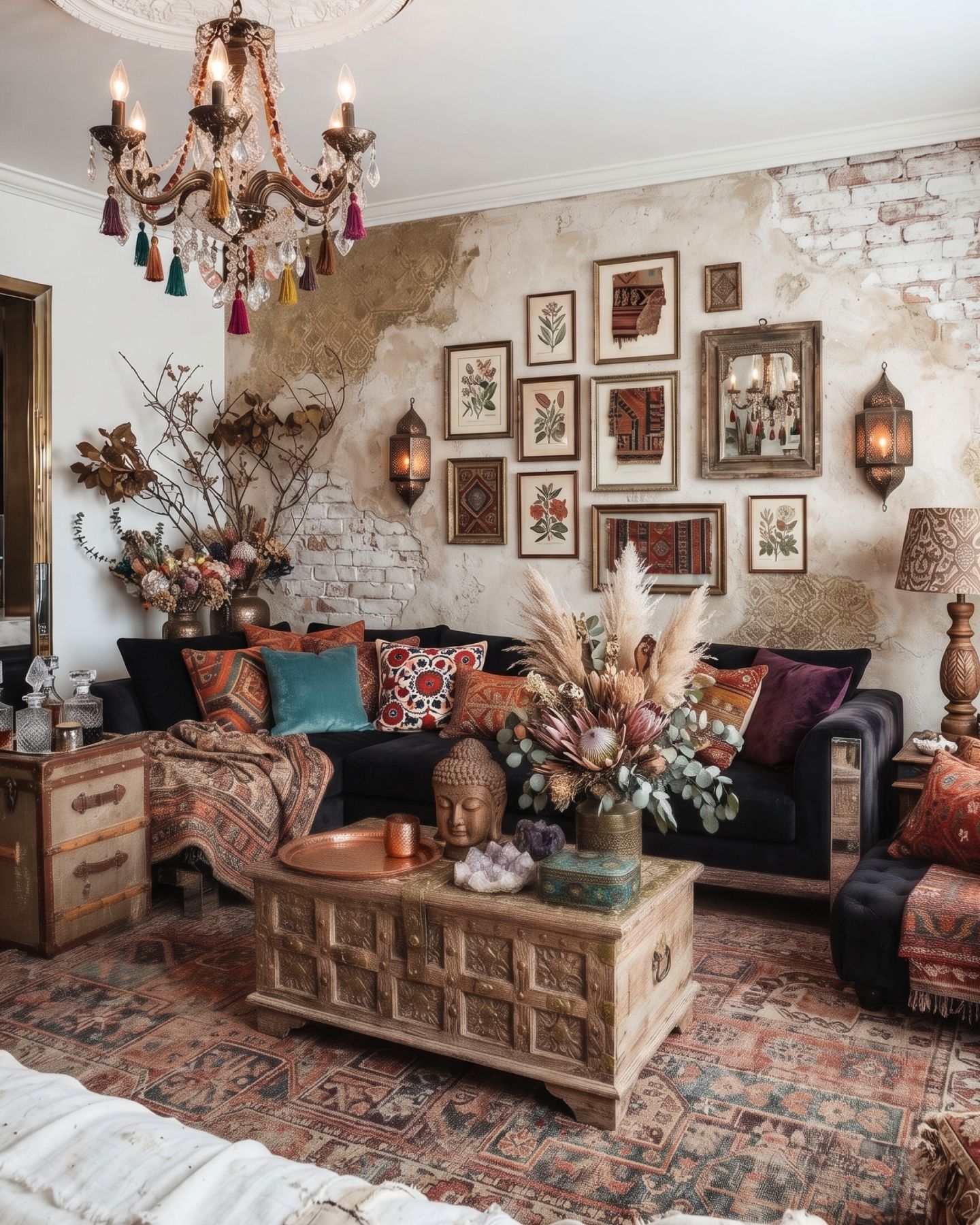 bohemian dressing room decor with eclectic art prints Sizes:YE Brushed Woven Shirt Midnight Regular Price: 445.0000