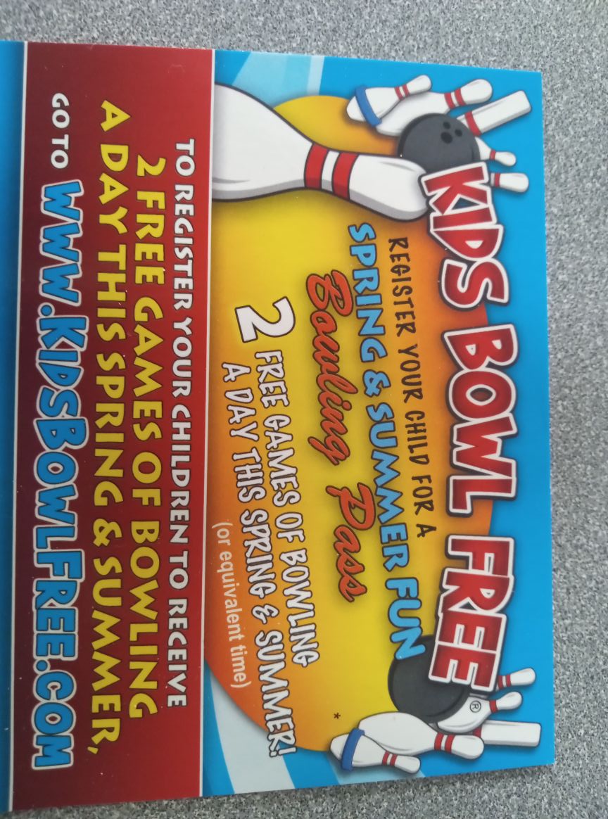 Hollywood - Dont forget to sign your kiddos up for kids bowl free such ...