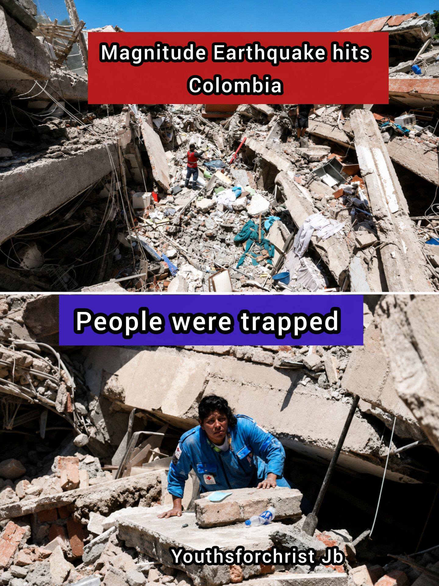 🙏 PRAY FOR COLOMBIA Yesterday, a devastating 7.4-magnitude
