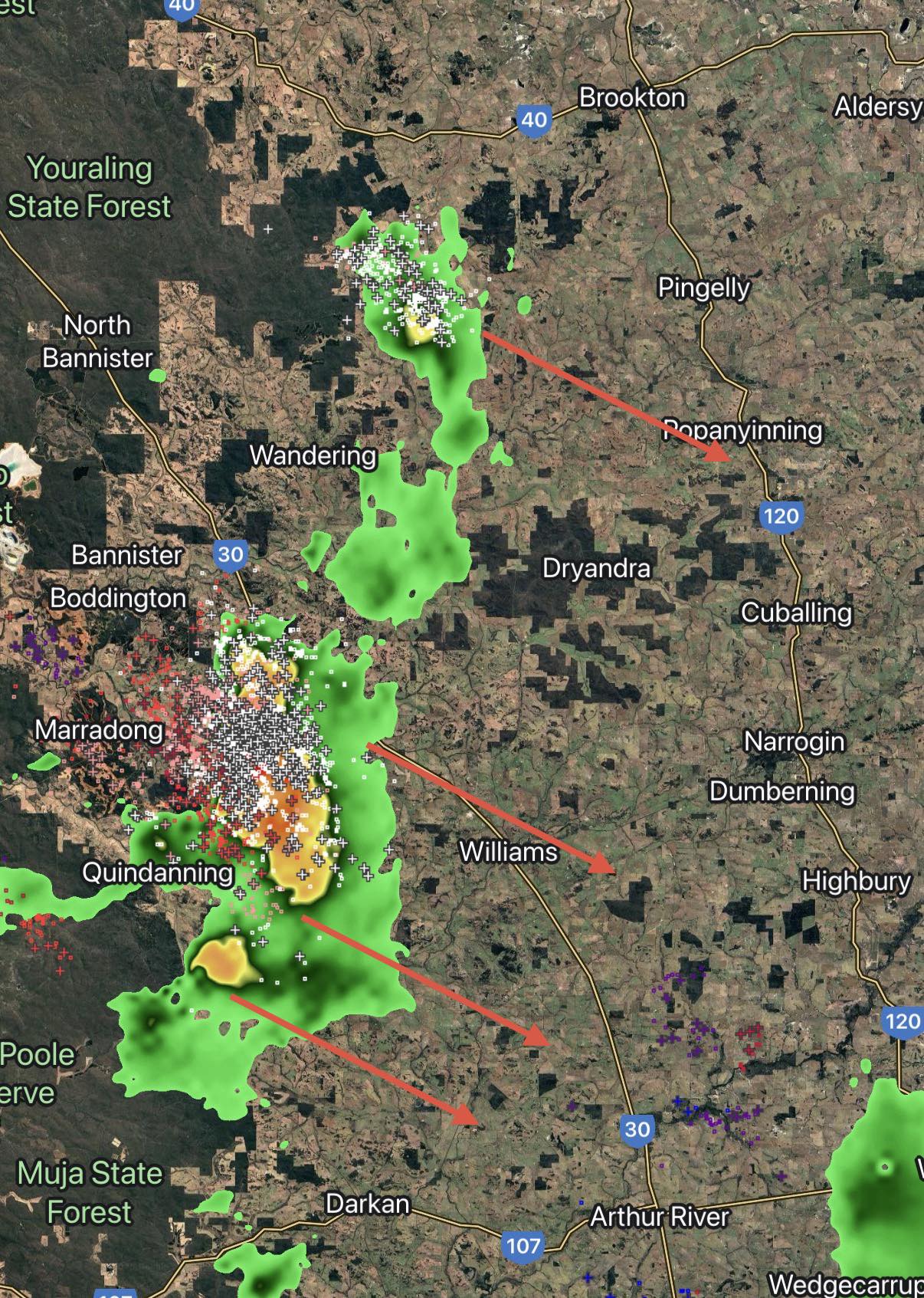 🌩️ THUNDERSTORMS 🌩️ Areas between... - Perth Weather Live | Facebook