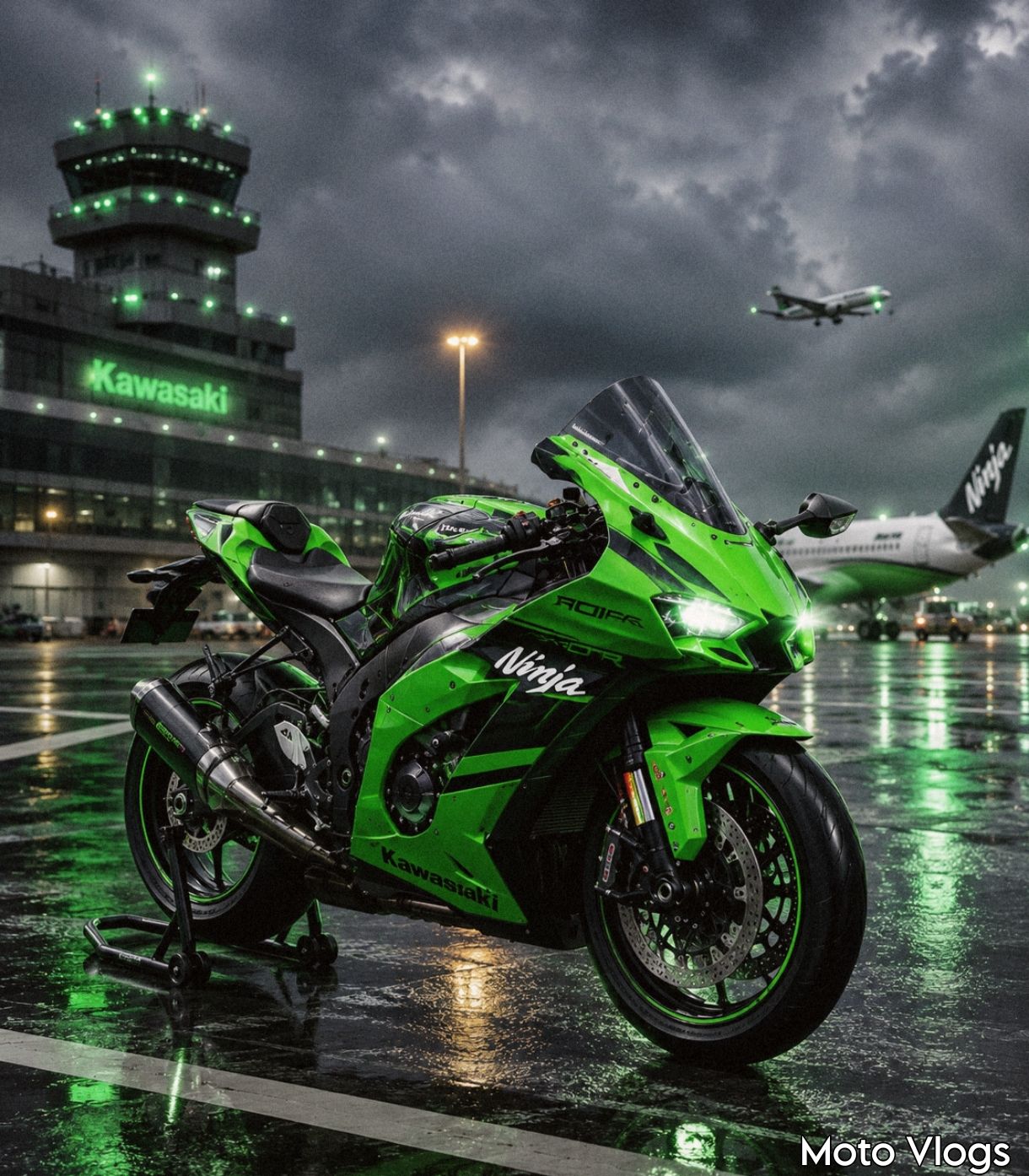 Kawasaki Ninja ZX-10R in iconic green