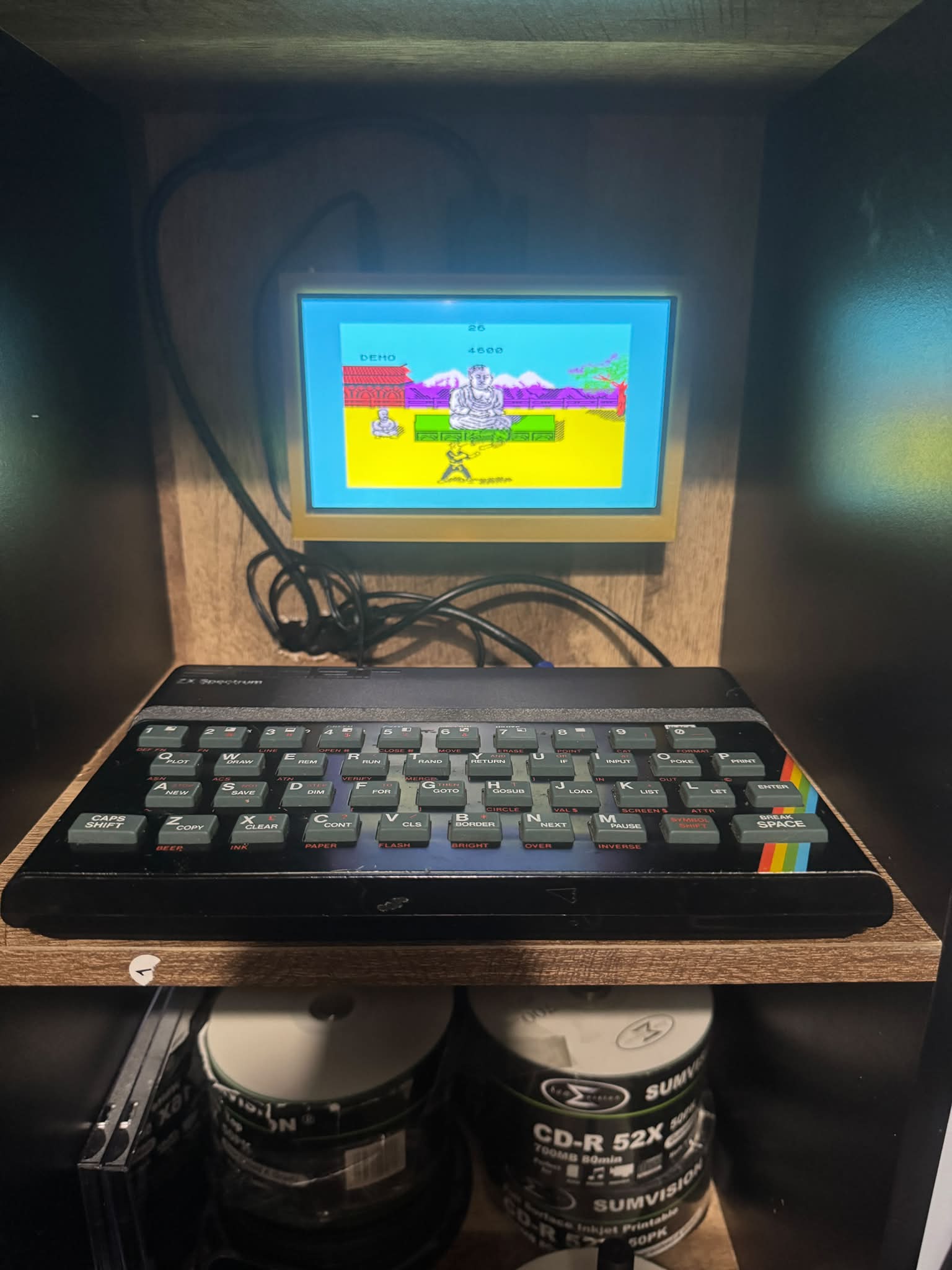mac  ZX Spectrum pico retro computer setup with 3D printed case