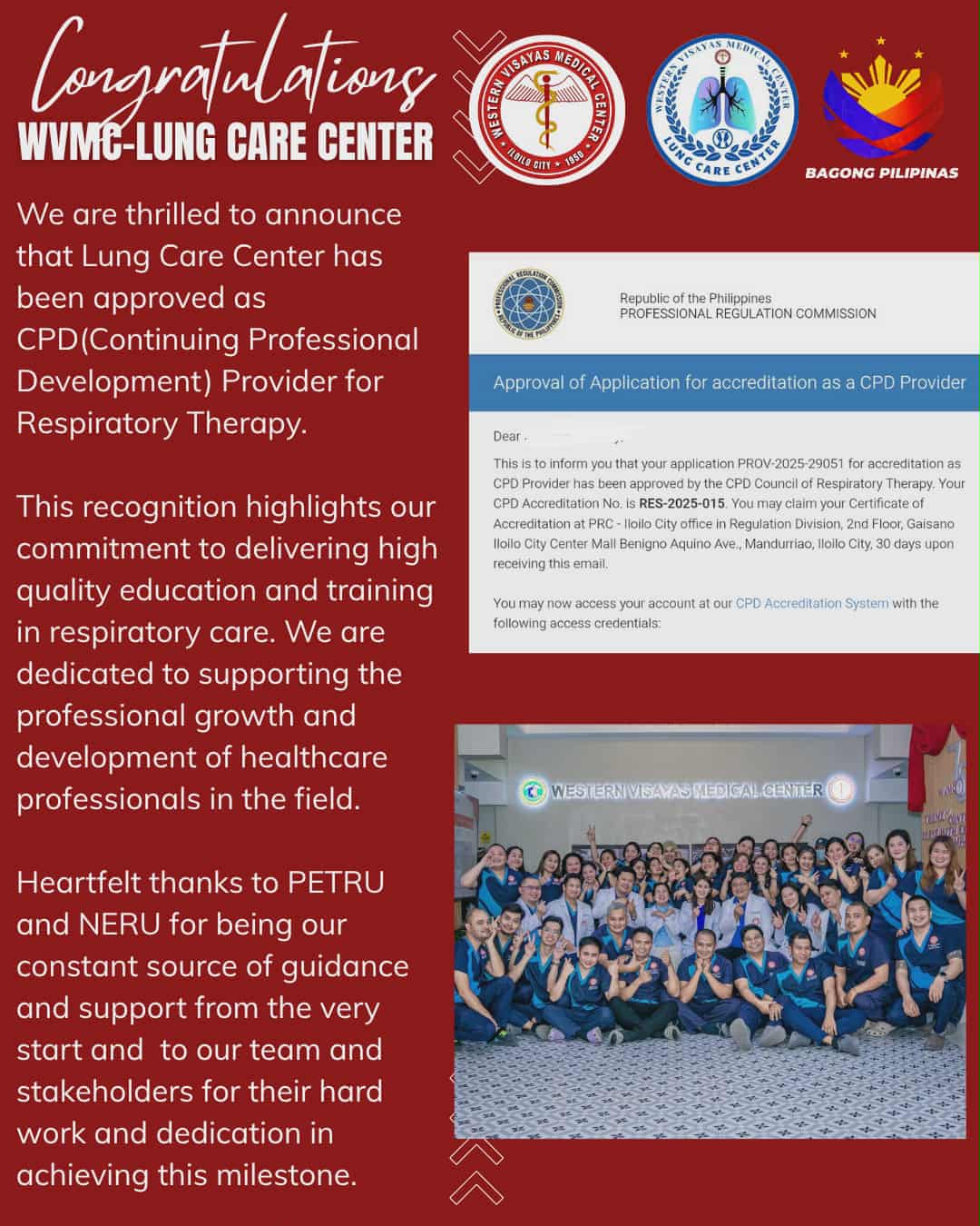 🎉 Congratulations, WVMC!... - Western Visayas Medical Center | Facebook