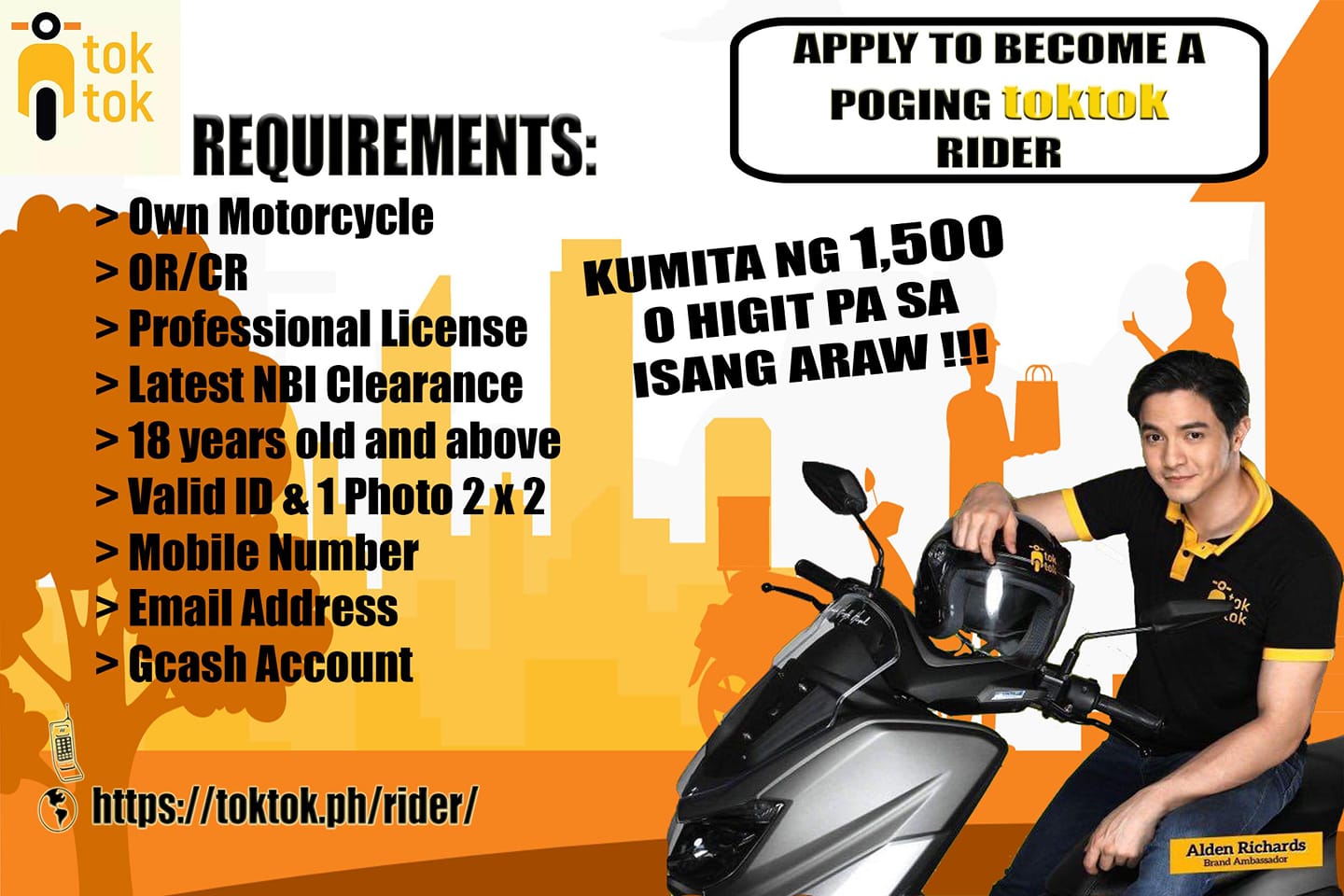 📣: WE ARE LOOKING FOR TOKTOK RIDERS‼️ Just click the link below!👇 👉 ...
