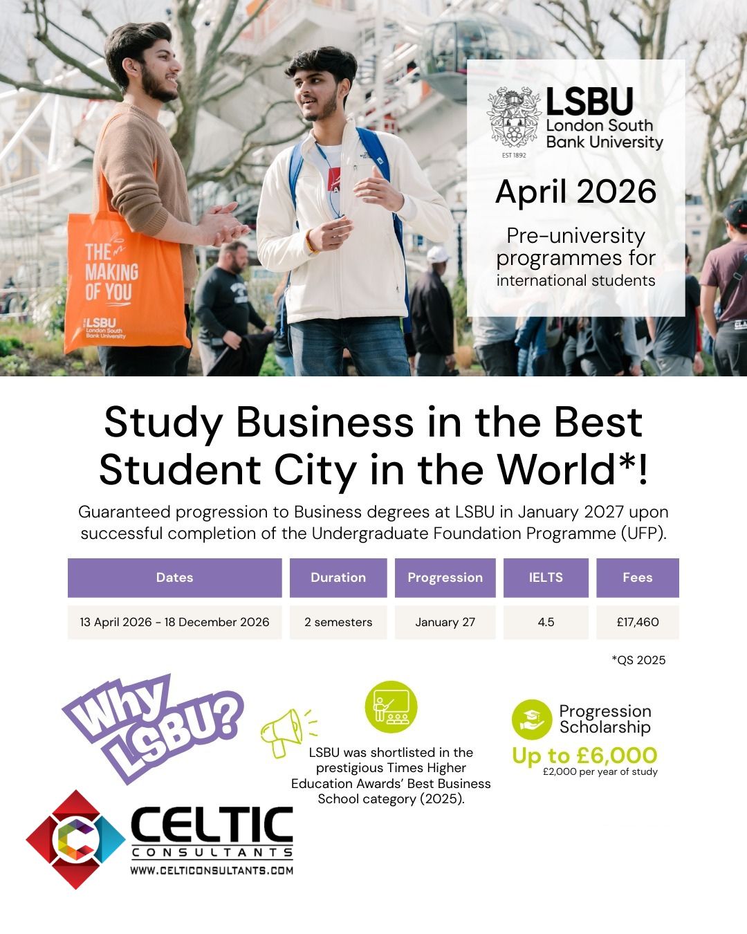 🎓 STUDY IN LONDON –... - Celtic Consultants Head Office | Facebook