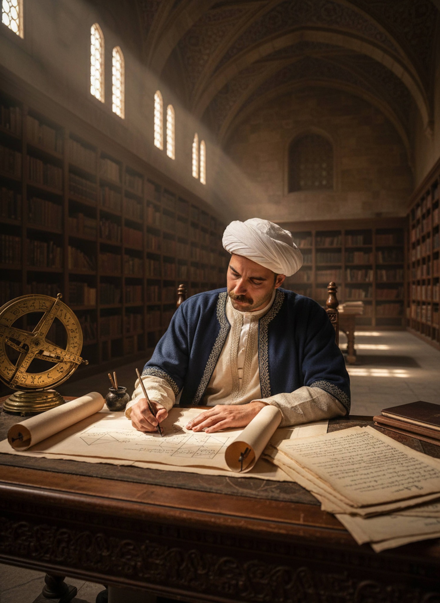 Abd - Cinematic Storytelling Description: A portrait of Muhammad ibn ...