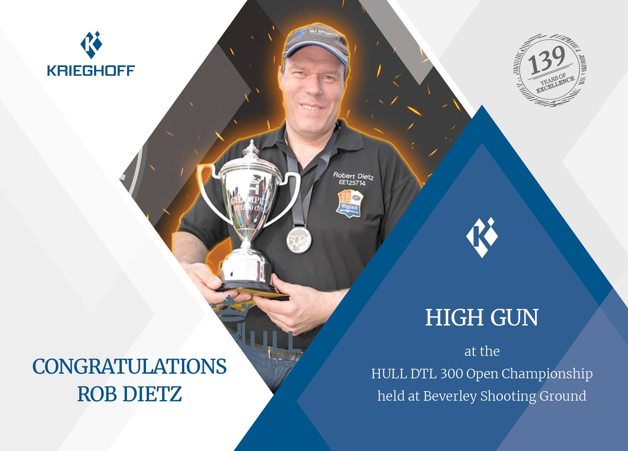 Well Done to Rob Dietz on winning the... - Krieghoff Service | Facebook