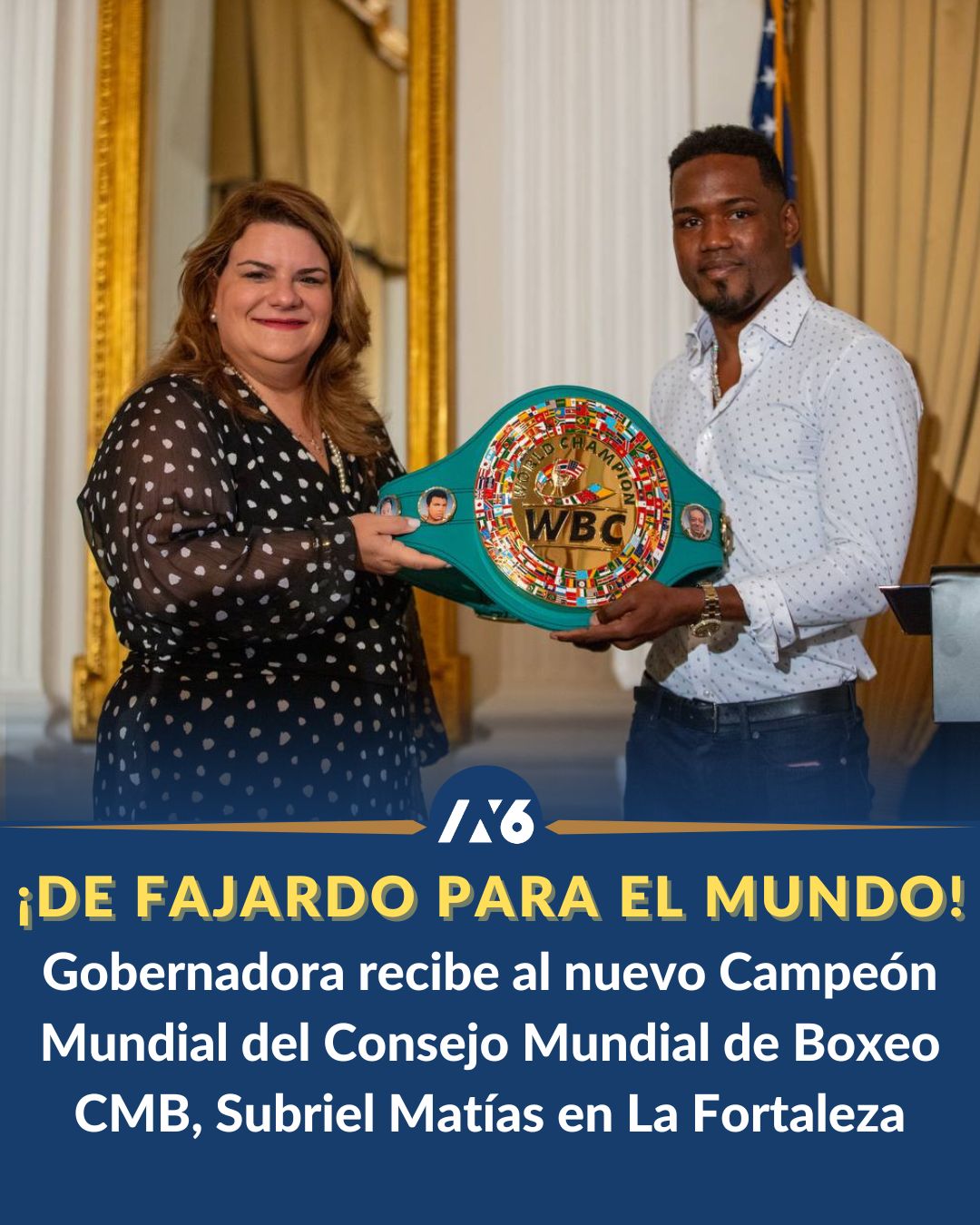 Notiséis - 🥊🇵🇷 ¡ORGULLO BORICUA! Gobernadora recibe al nuevo Campeón ...