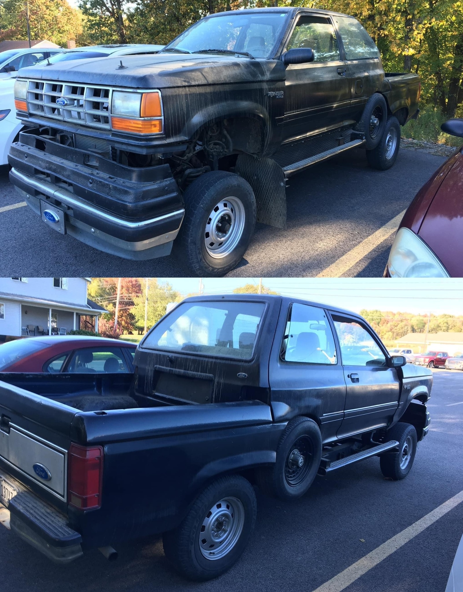 C10 - Had to do a double take when I saw this wild setup. Part old ...