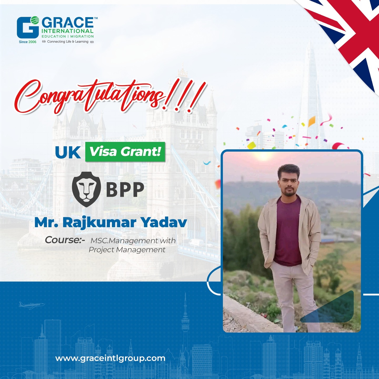 Grace - 🚀 Study in the UK – Visa Success Story! 🇬🇧 Congratulations to ...