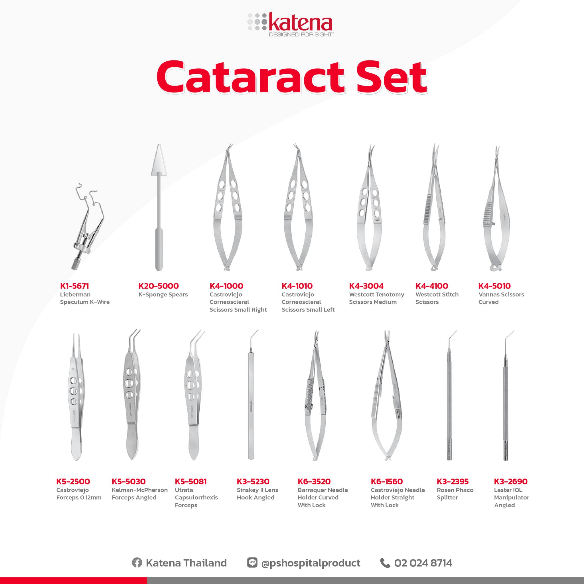 Katena - 🔹The Cataract Surgery Set: ชุดผ่าตัดต้อกระจก🔹 “มั่นใจทุกเคส ...