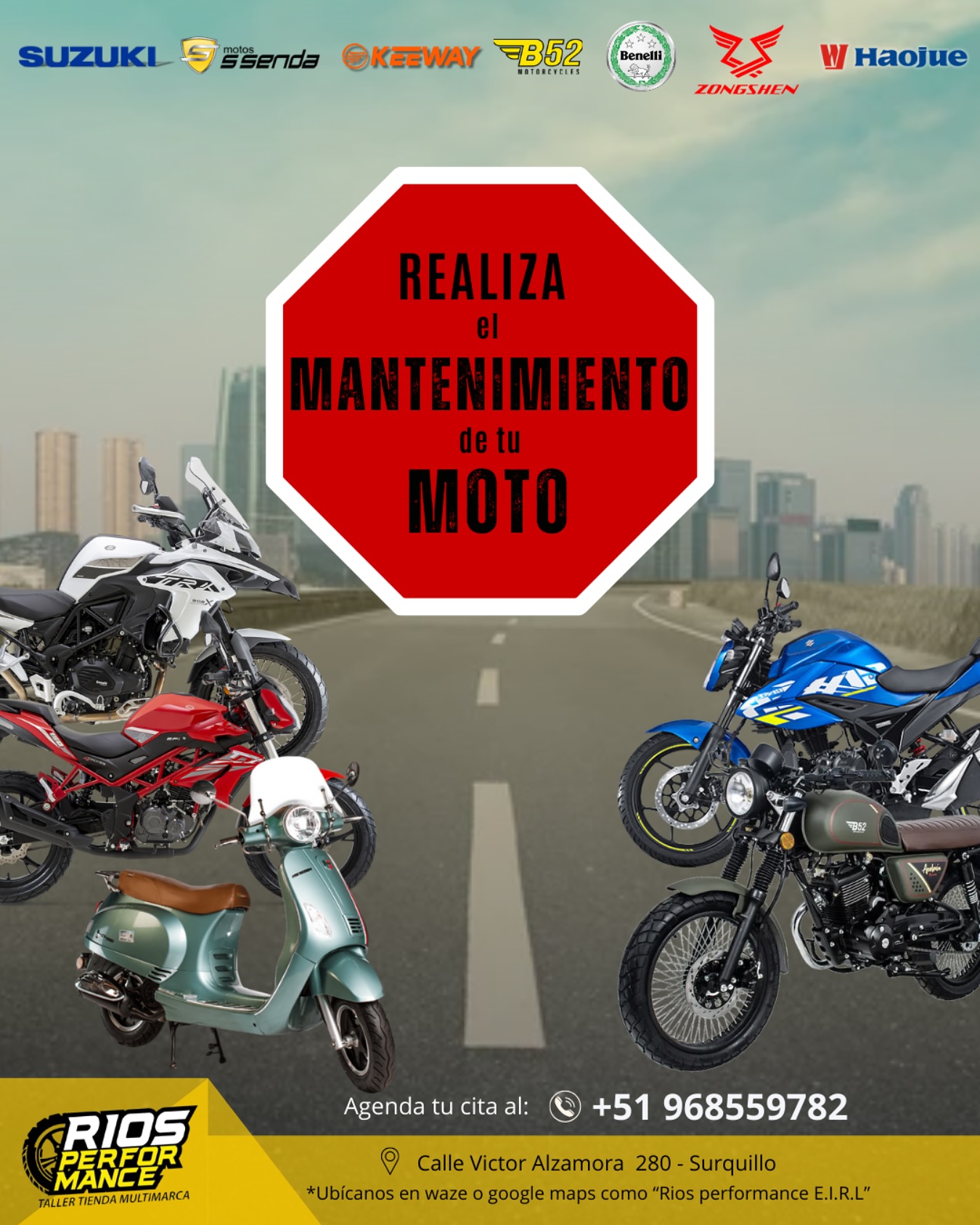 Rios - 🛑Realiza el mantenimiento de tu moto para un correcto ...