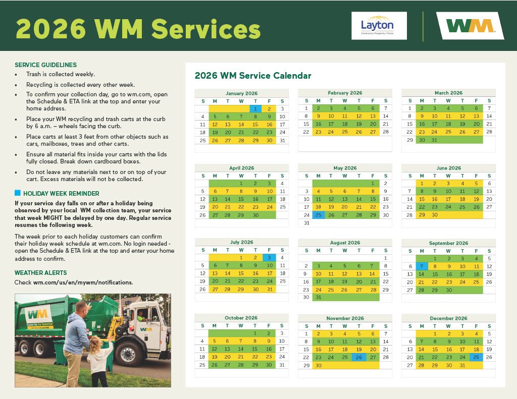 2026 Recycling Collection Schedule A... - Layton City Utah | Facebook