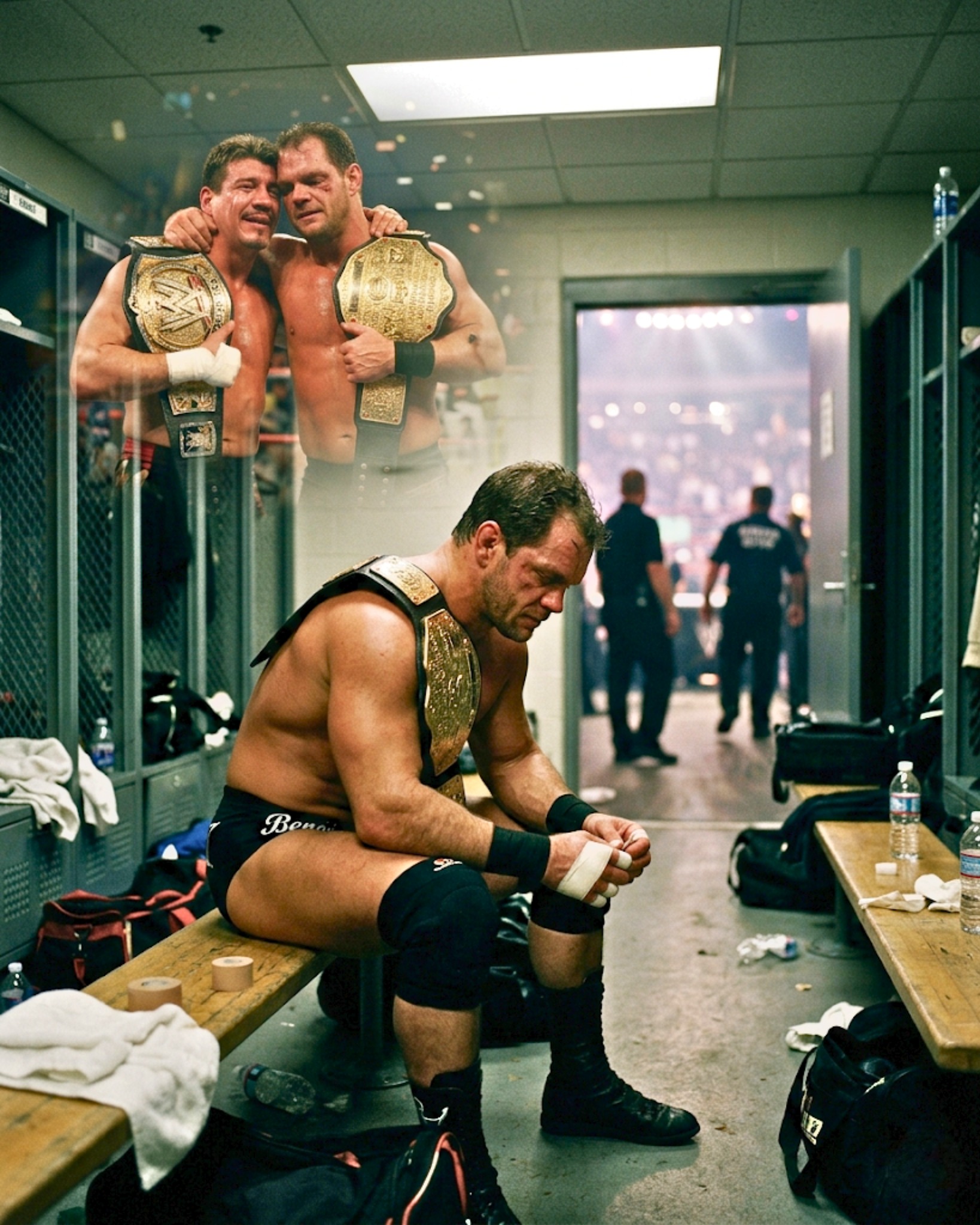 At WrestleMania XX, Chris Benoit forced Triple H to tap out in the