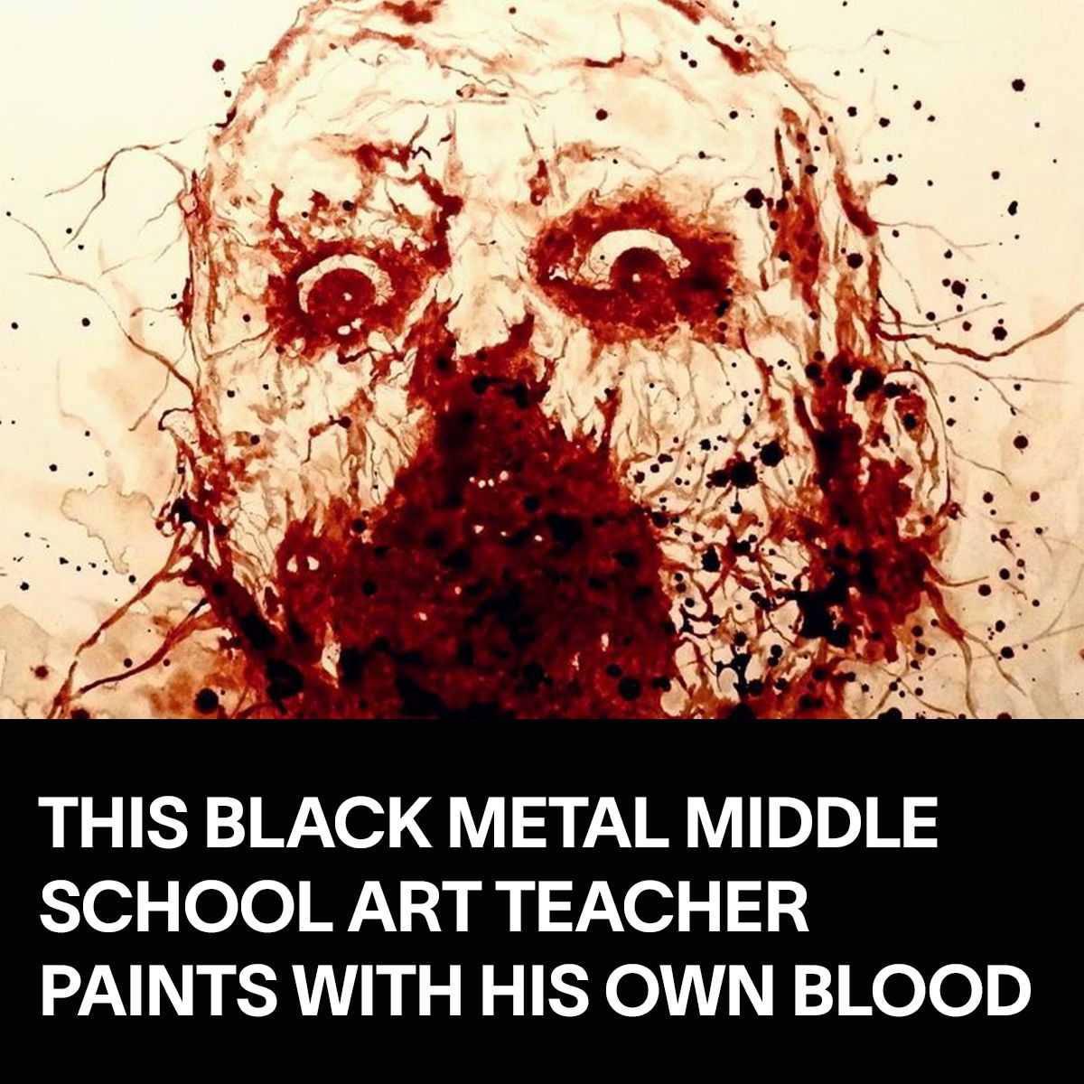 French black metal artist Maxime Andre Taccardi paints with his
